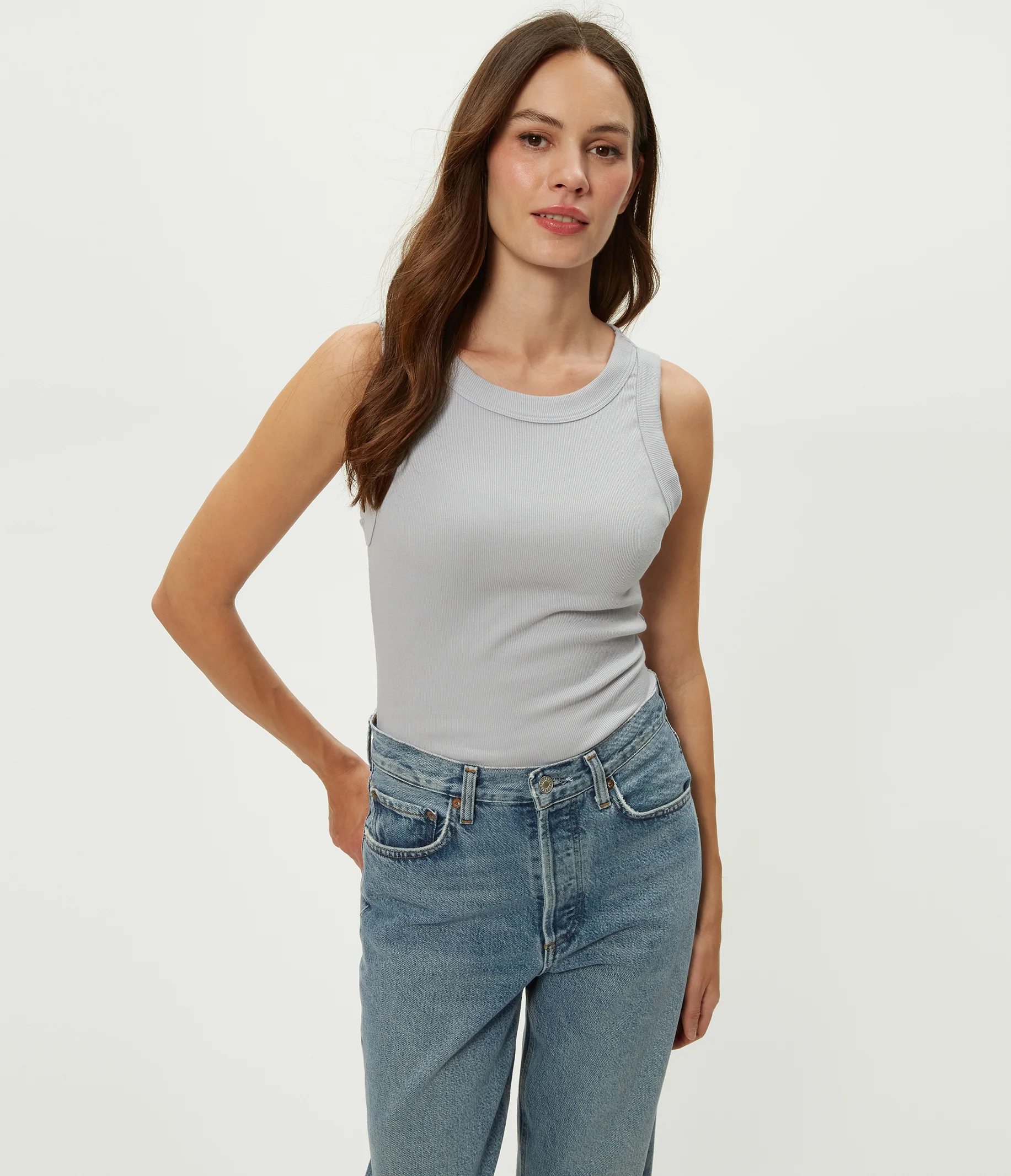 Halley Ribbed Tank with Ruching - Image 80