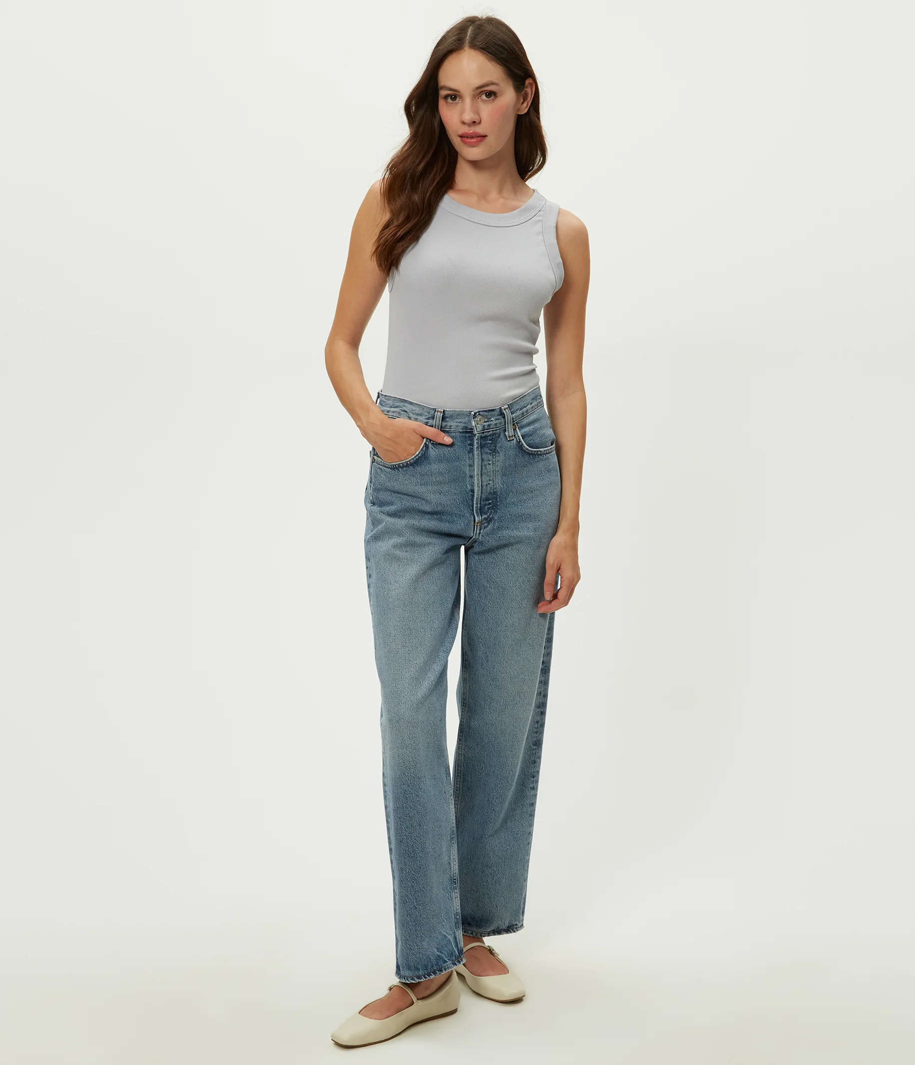 Halley Ribbed Tank with Ruching - Image 81