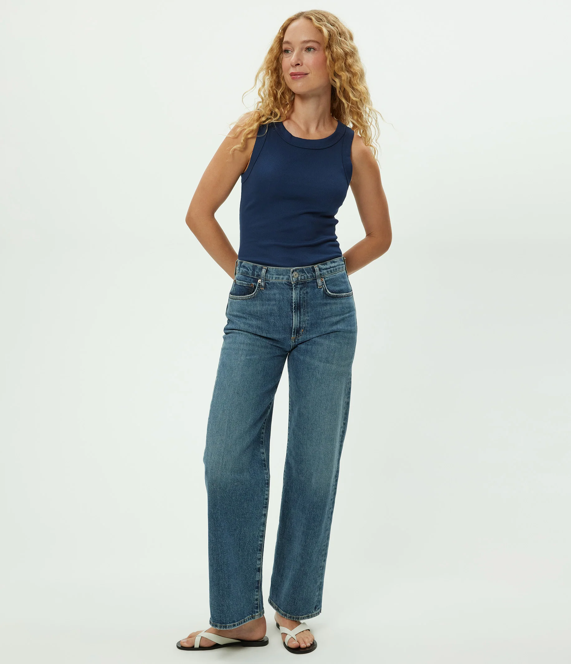 Halley Ribbed Tank with Ruching - Image 89