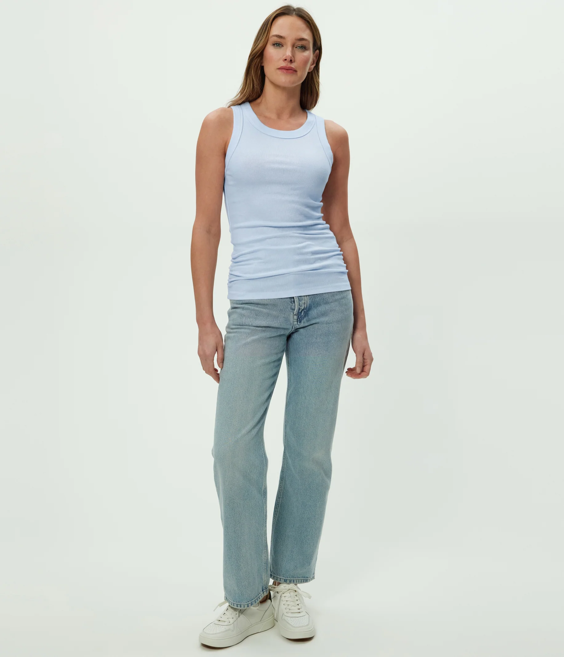 Halley Ribbed Tank with Ruching - Image 93