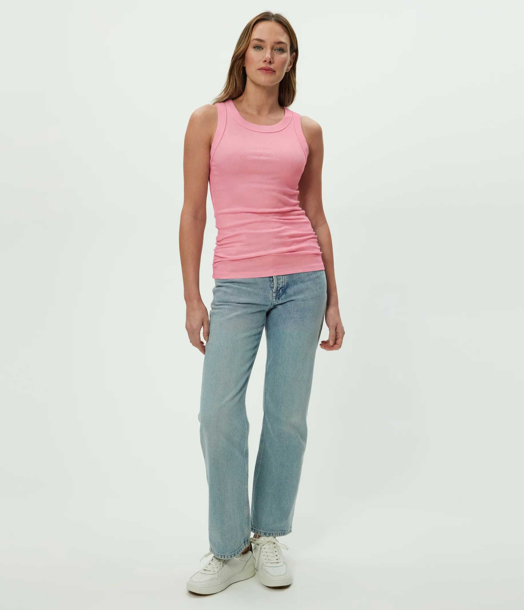 Halley Ribbed Tank with Ruching - Image 97