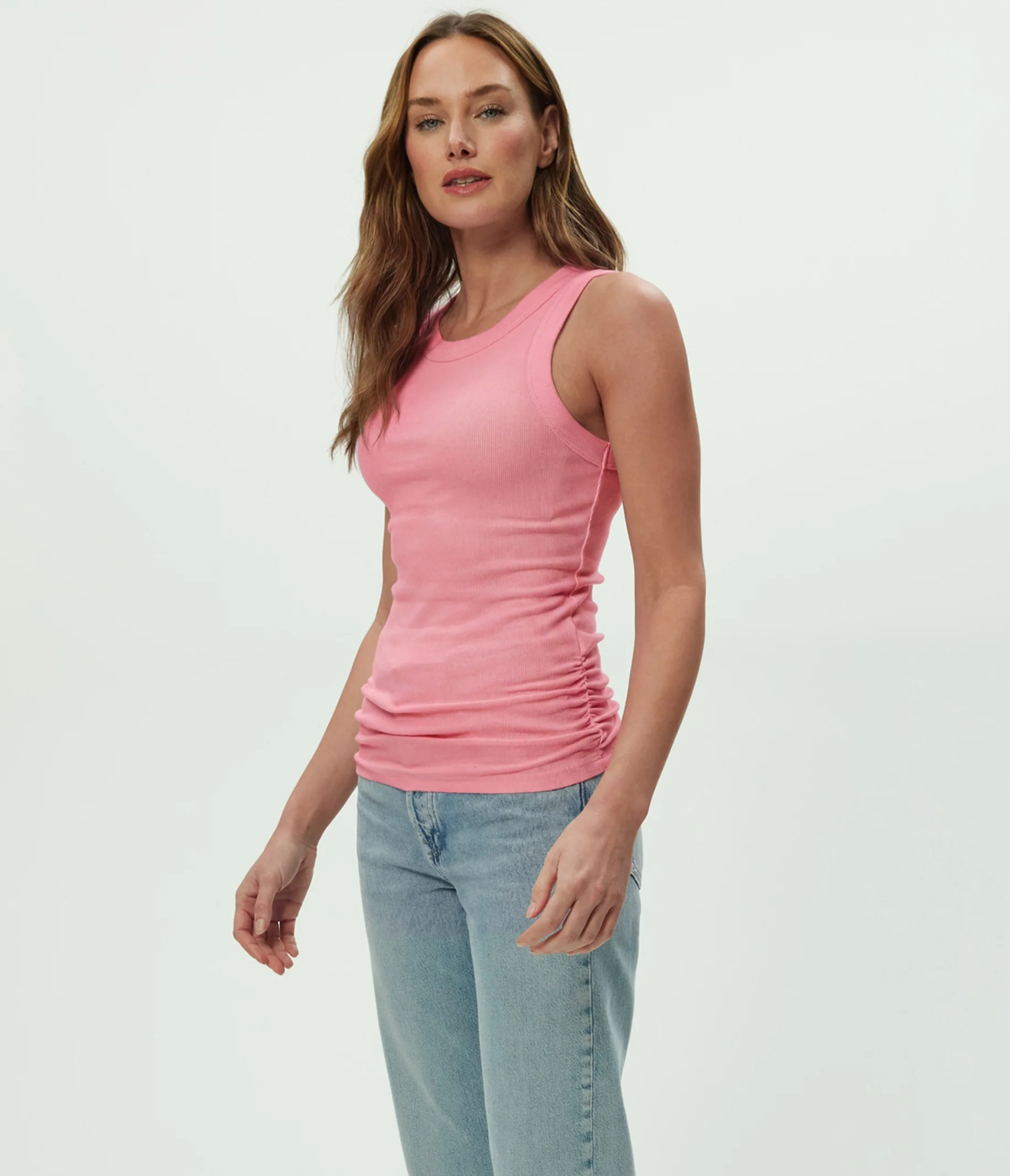 Halley Ribbed Tank with Ruching - Image 98