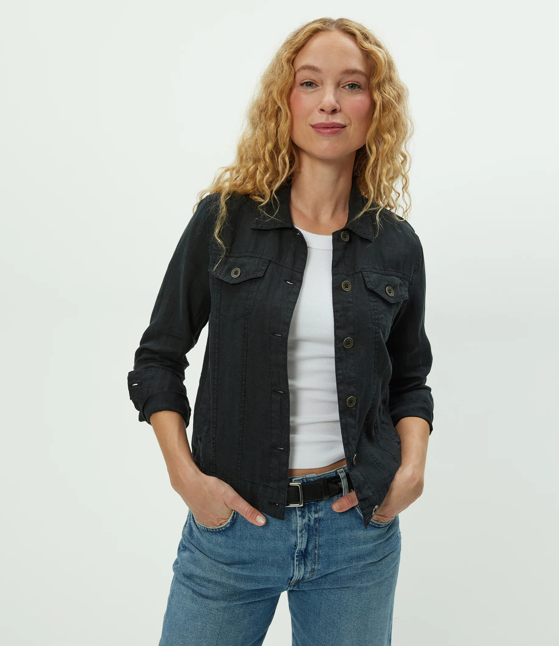 Jean Linen Jacket - Image 110