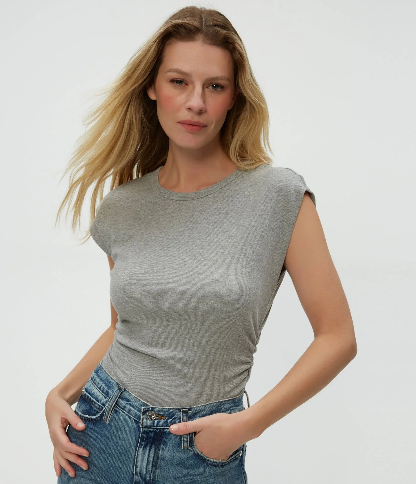 Joni Power Shoulder Tee - Image 5