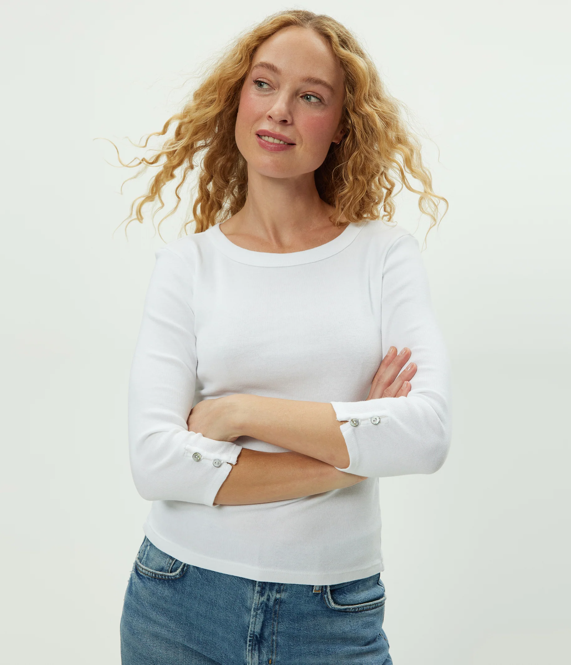 Joyce 3/4 Button Sleeve Tee - Image 22