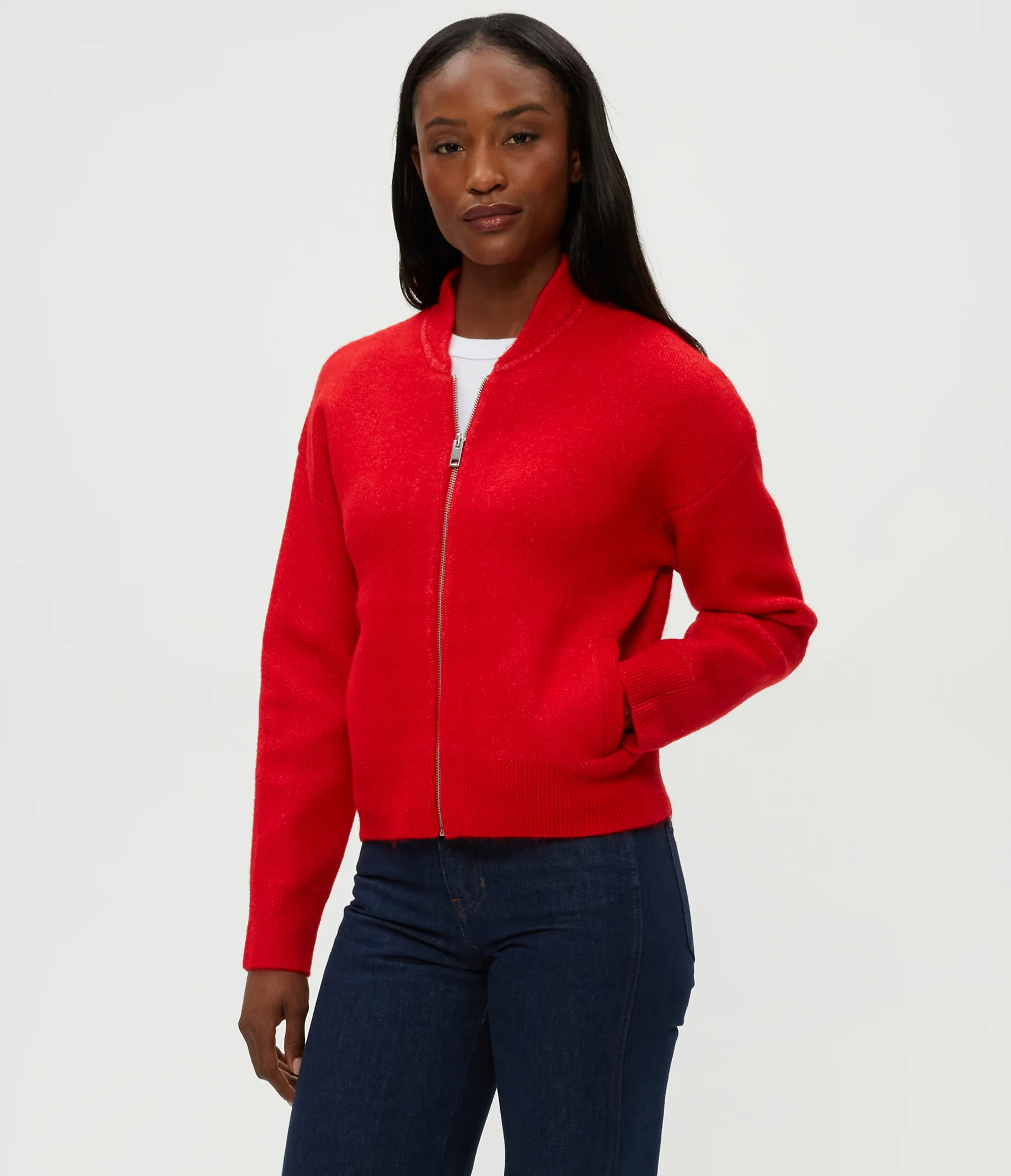 Lidia Cropped Bomber Jacket - Image 10