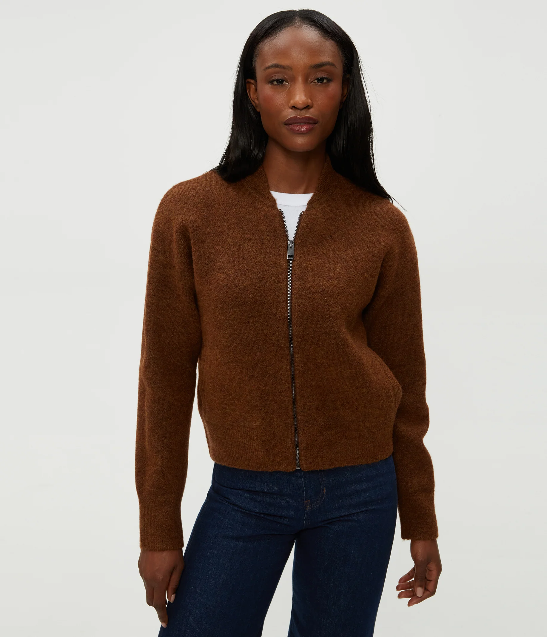 Lidia Cropped Bomber Jacket - Image 13