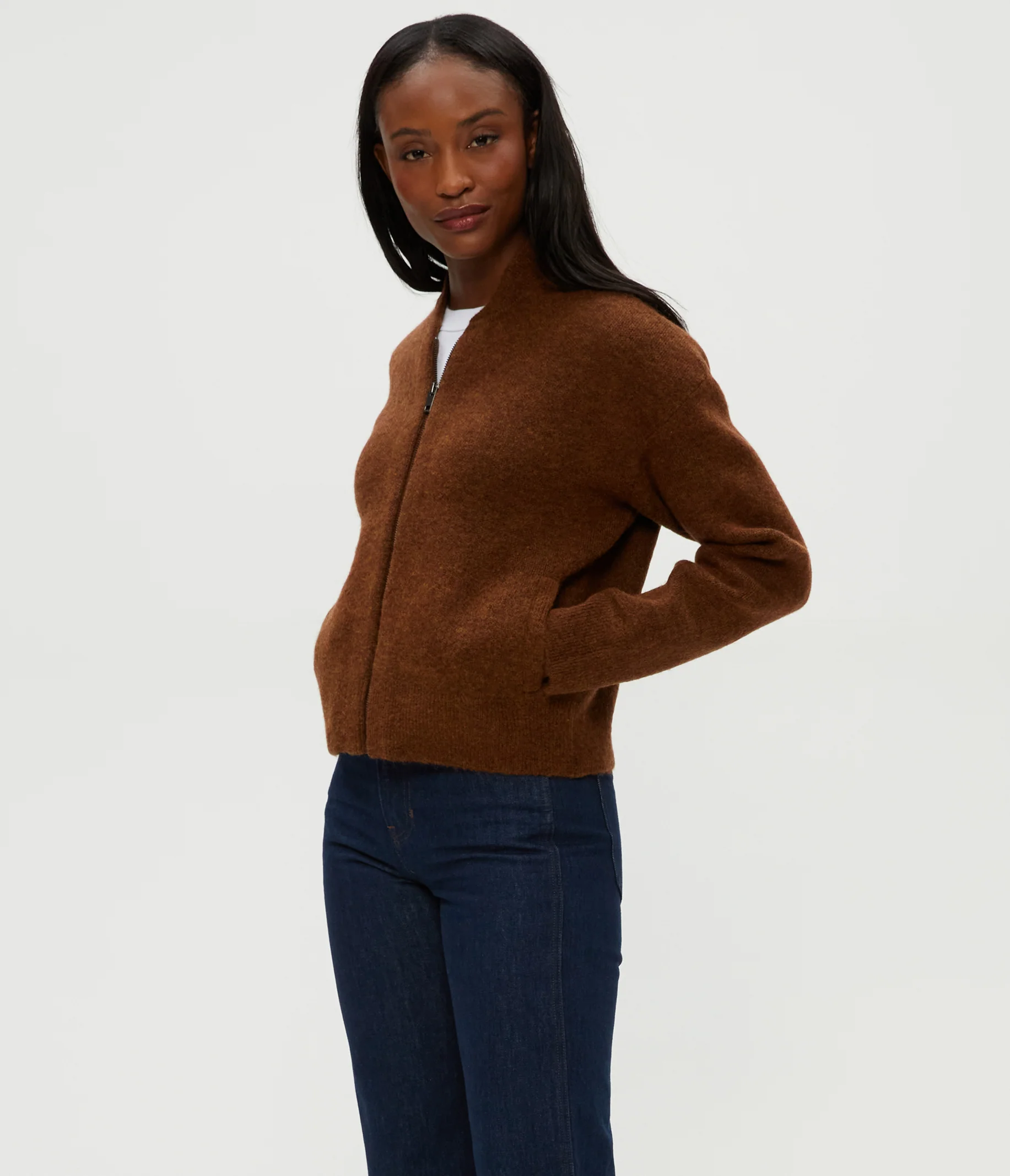 Lidia Cropped Bomber Jacket - Image 15