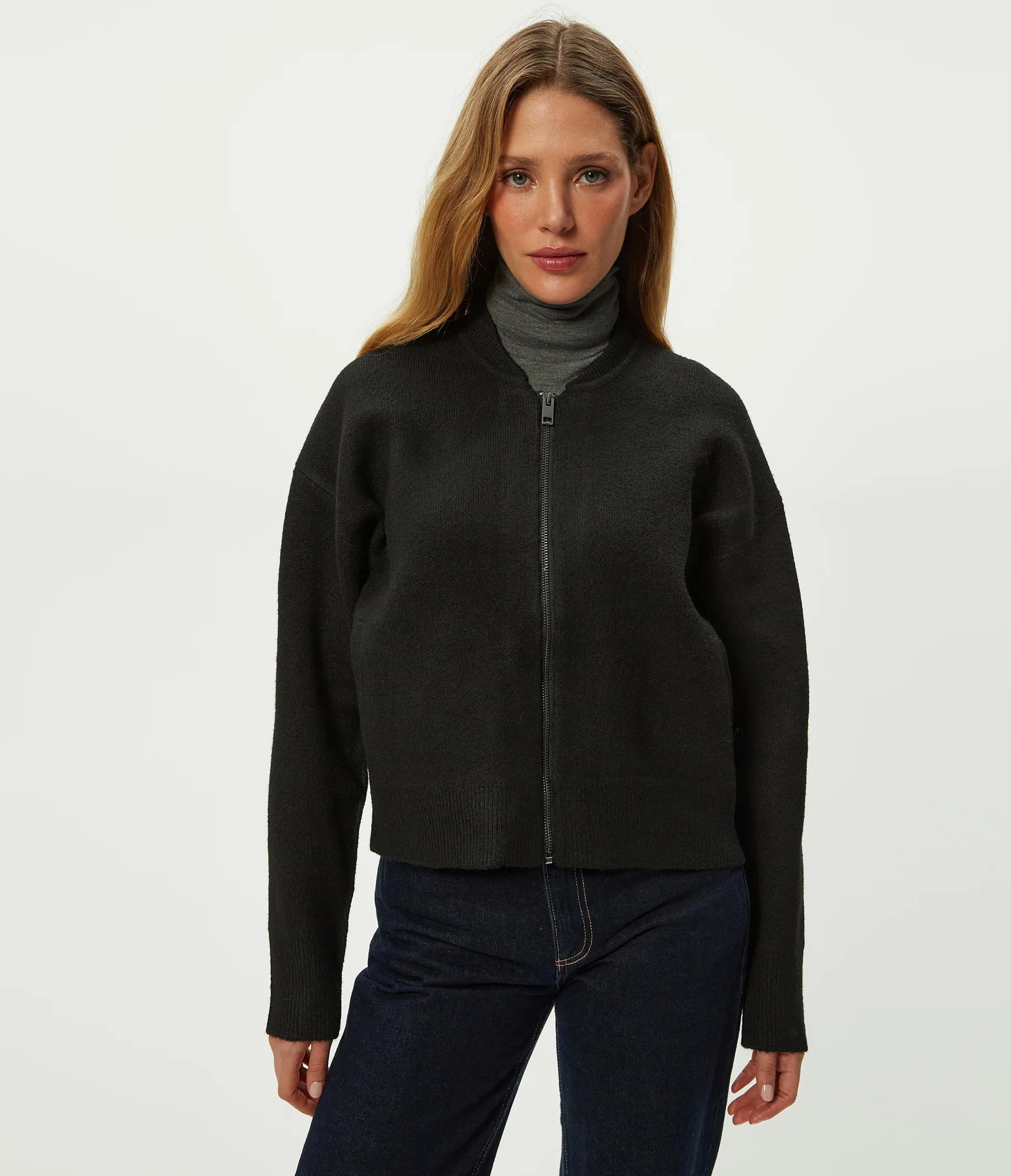 Lidia Cropped Bomber Jacket - Image 17