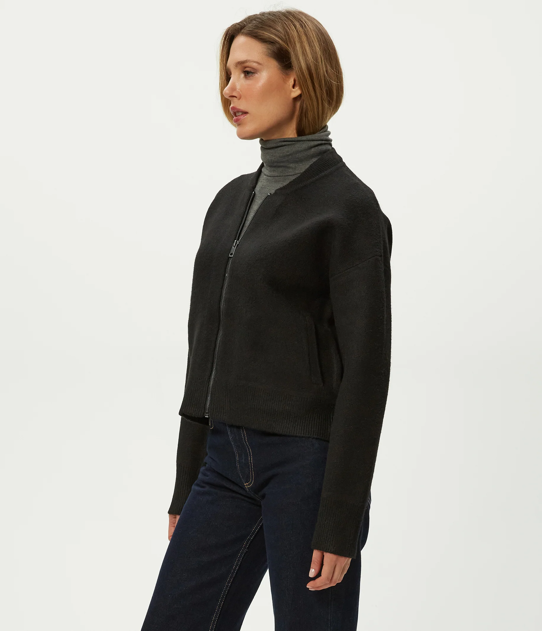 Lidia Cropped Bomber Jacket - Image 19