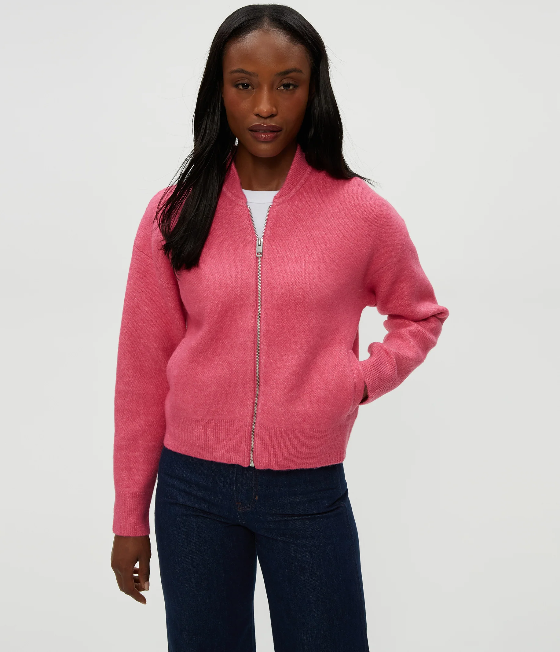 Lidia Cropped Bomber Jacket - Image 5