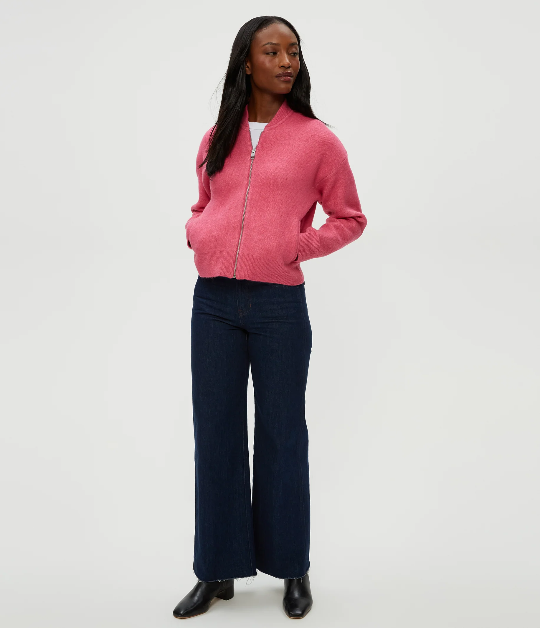 Lidia Cropped Bomber Jacket - Image 6