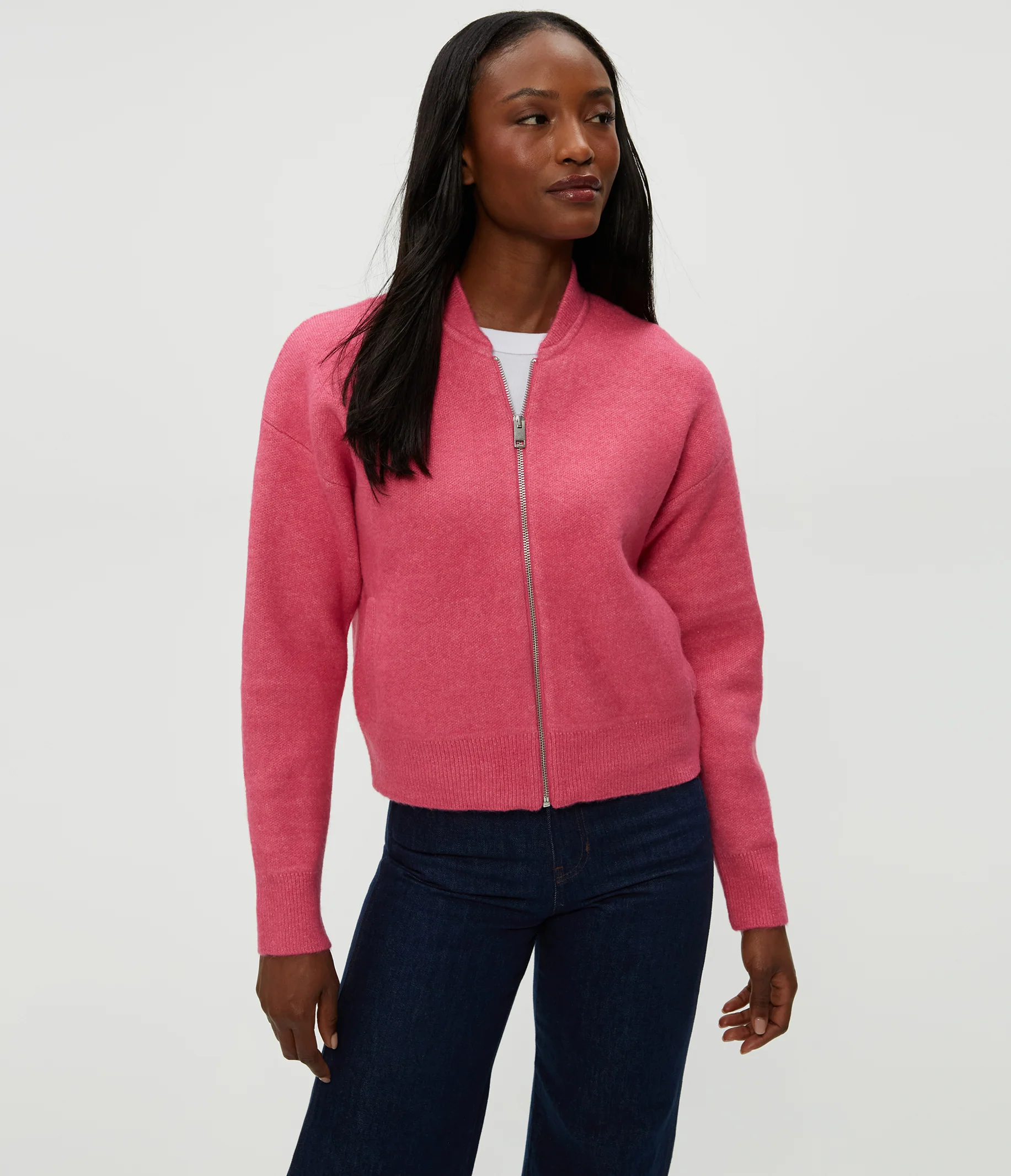 Lidia Cropped Bomber Jacket - Image 7