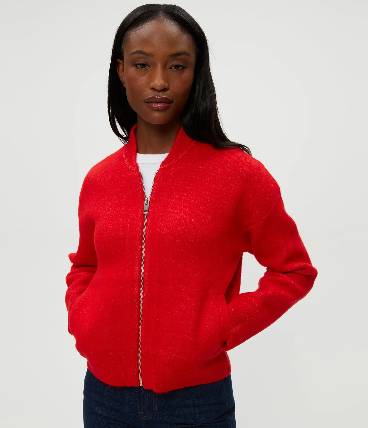 Lidia Cropped Bomber Jacket - Image 9