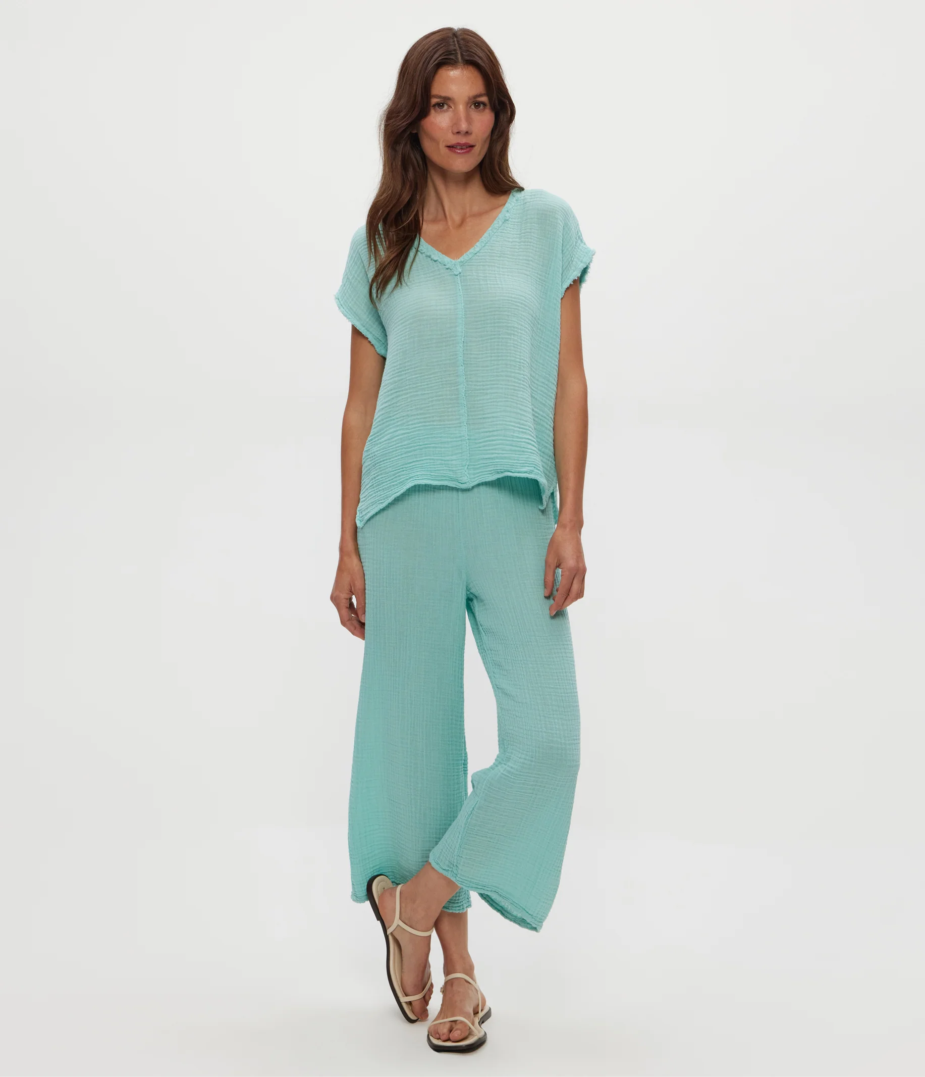 Medina Cropped Gauze Pant - Image 24