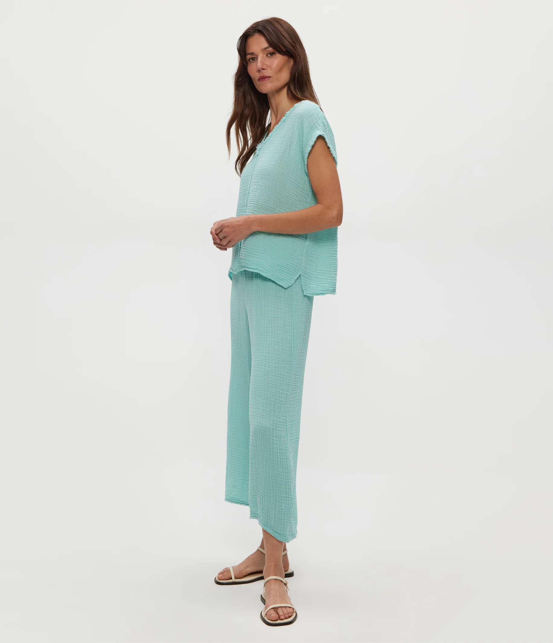 Medina Cropped Gauze Pant - Image 26