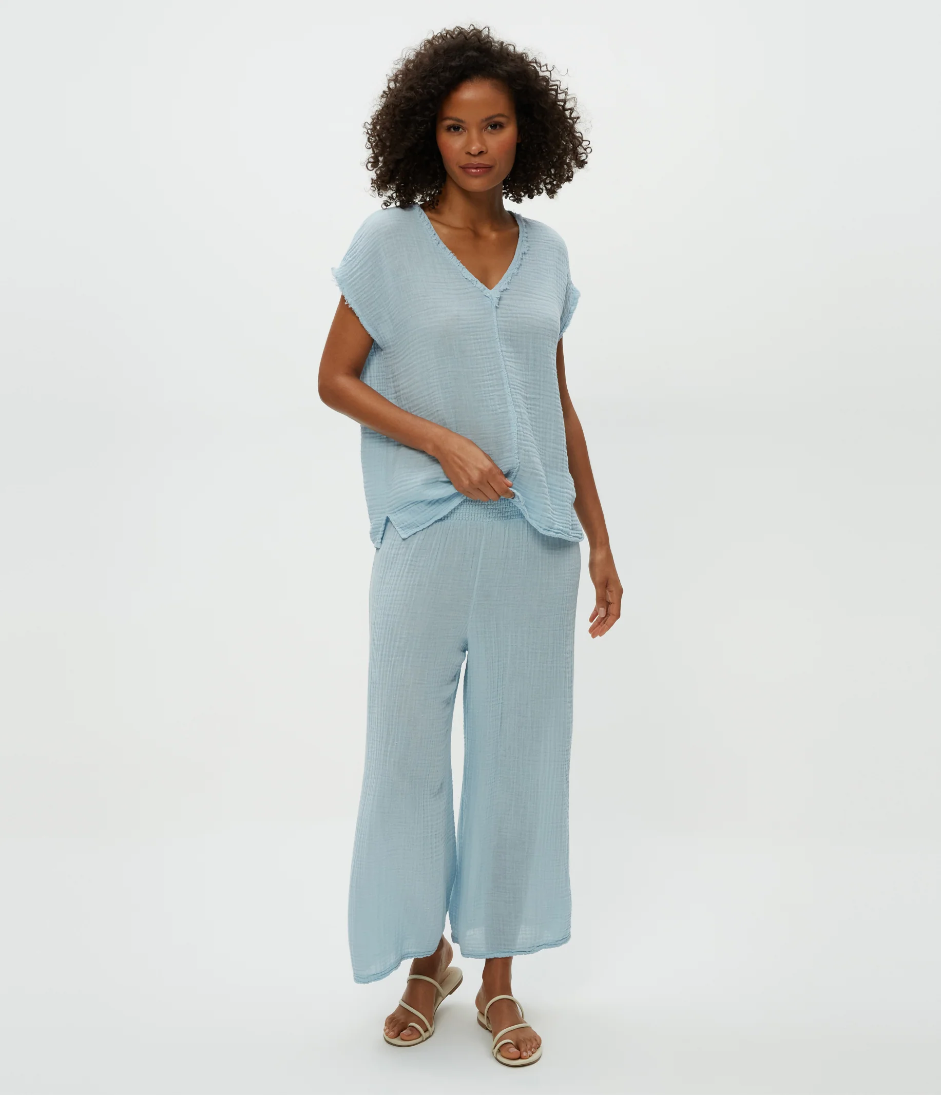 Medina Cropped Gauze Pant - Image 36