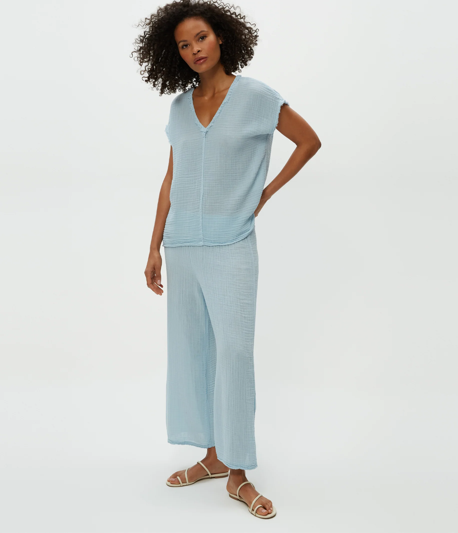 Medina Cropped Gauze Pant - Image 37