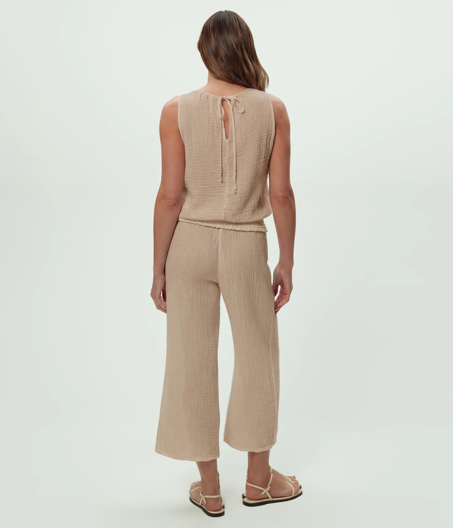 Medina Cropped Gauze Pant - Image 4
