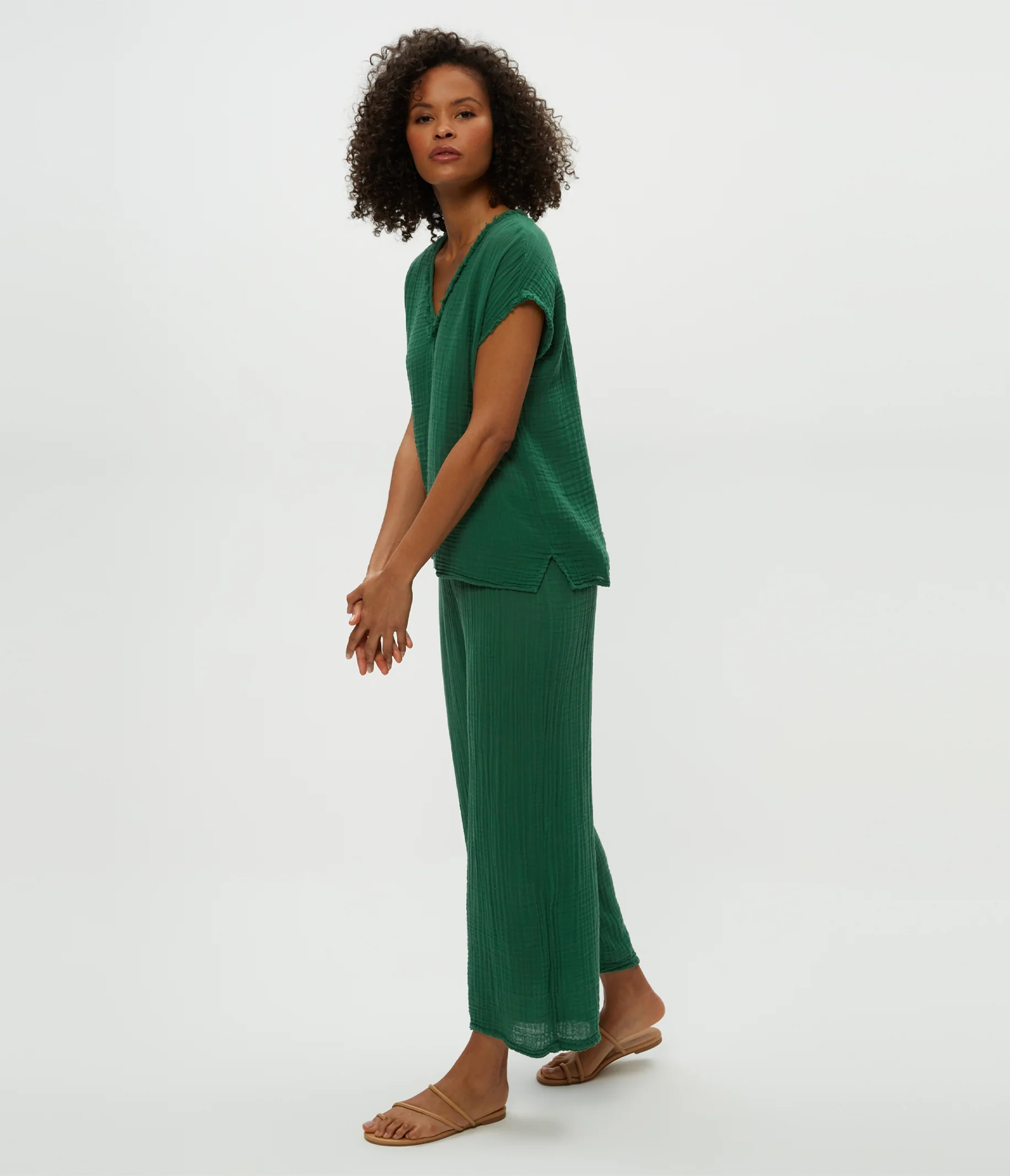 Medina Cropped Gauze Pant - Image 44