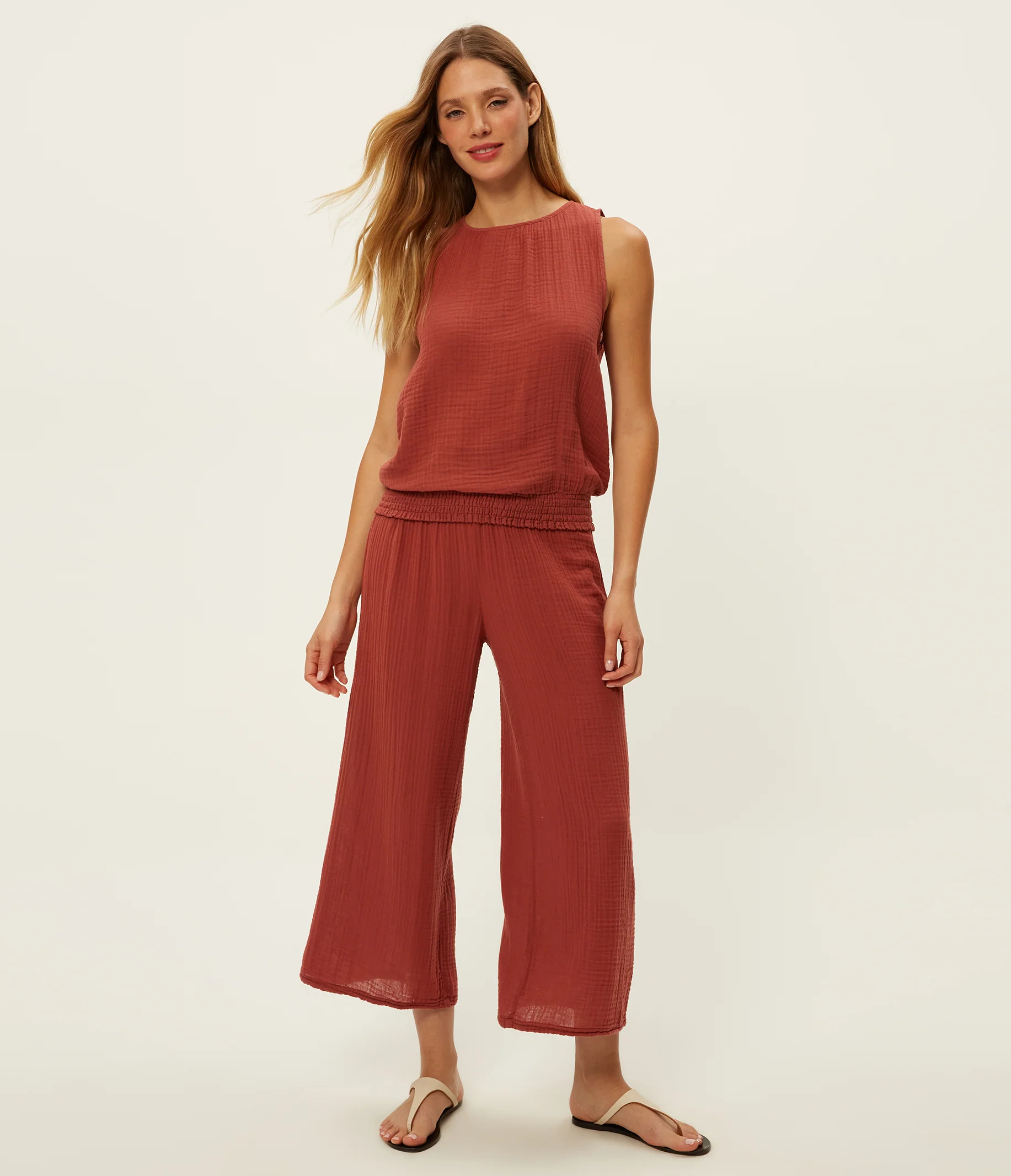 Medina Cropped Gauze Pant - Image 65