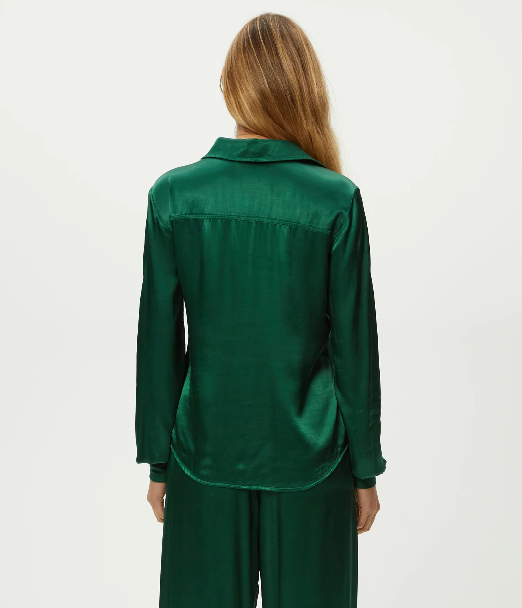 Meredith Satin Button Down Shirt - Image 12