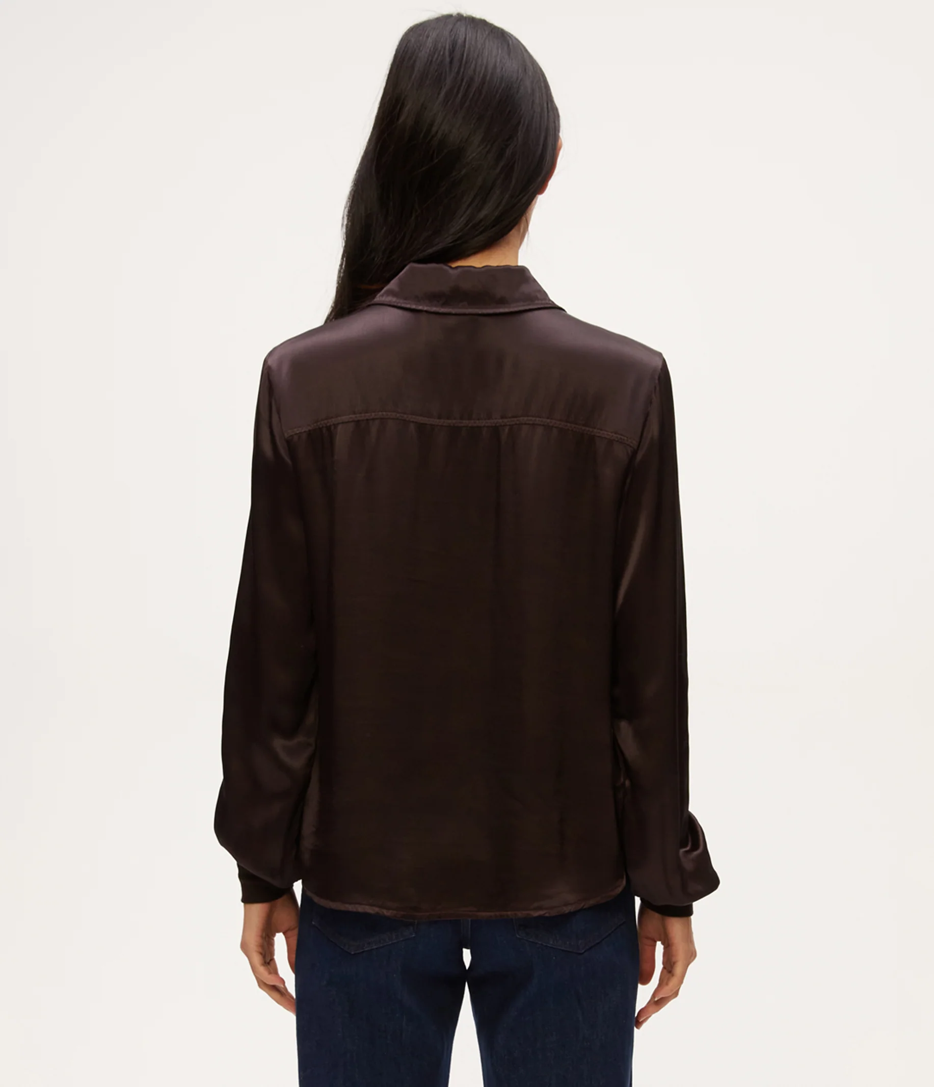 Meredith Satin Button Down Shirt - Image 20