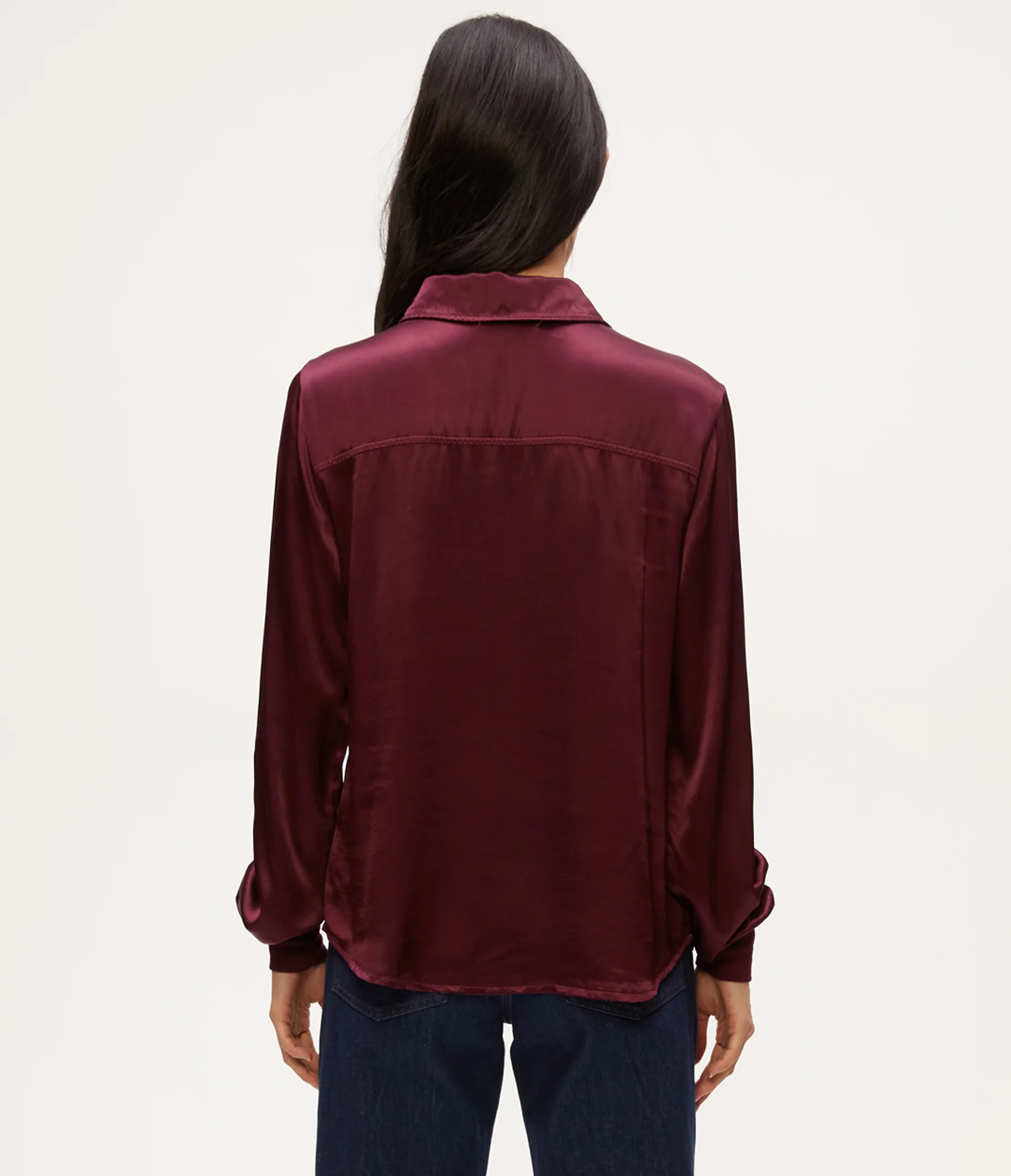 Meredith Satin Button Down Shirt - Image 32