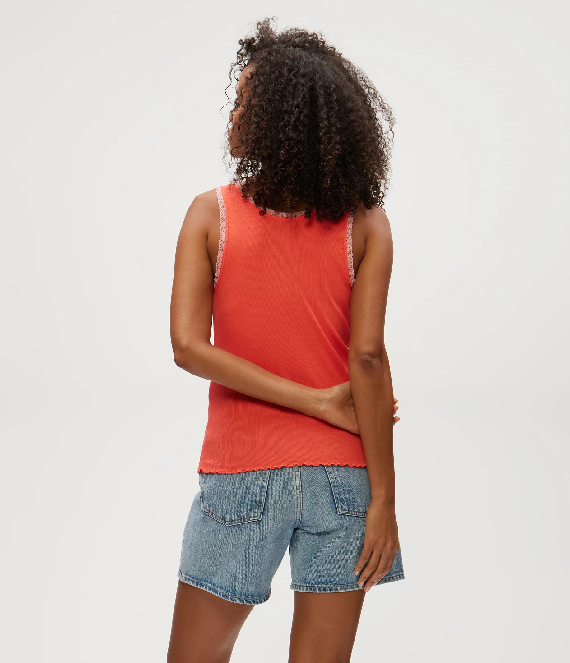 Miley Supima Rib Lace Tank - Image 16