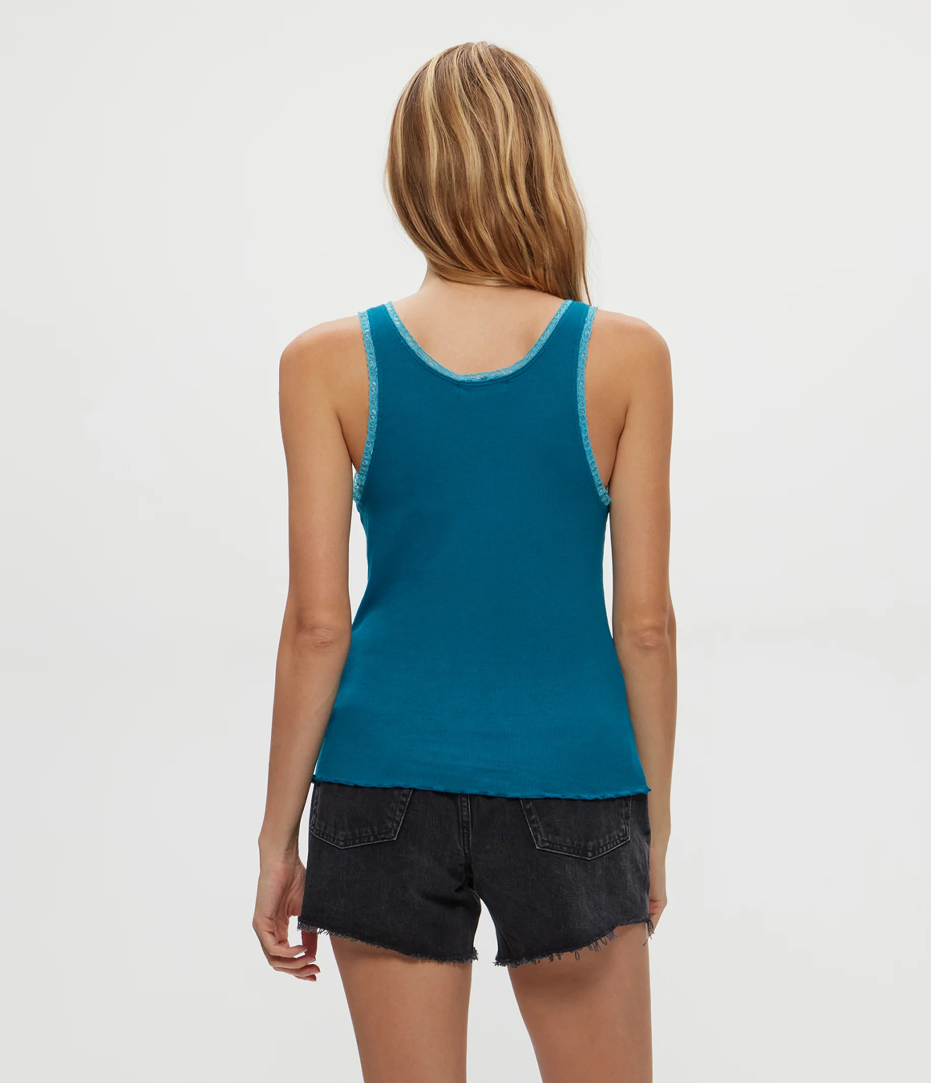 Miley Supima Rib Lace Tank - Image 20