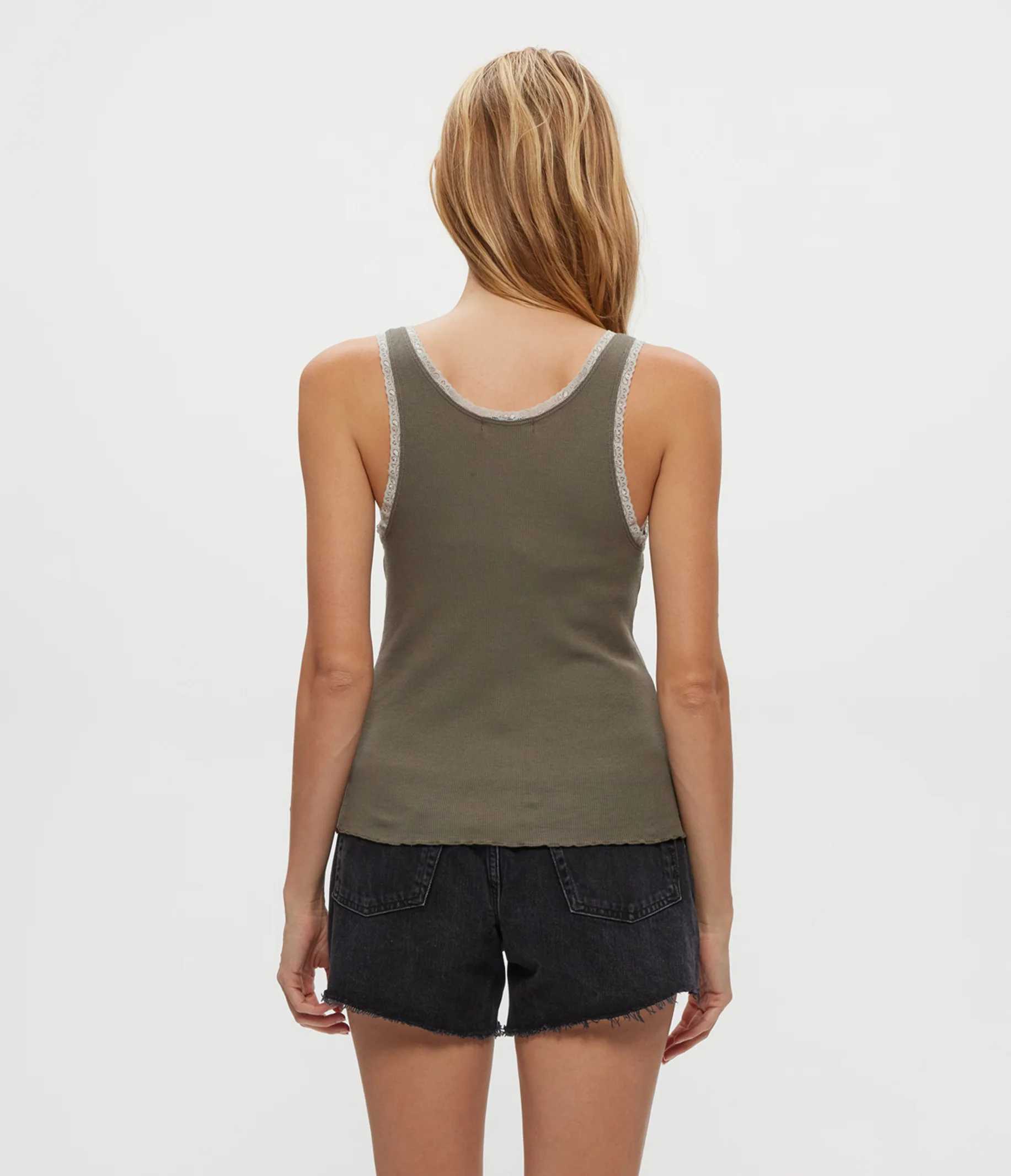 Miley Supima Rib Lace Tank - Image 24
