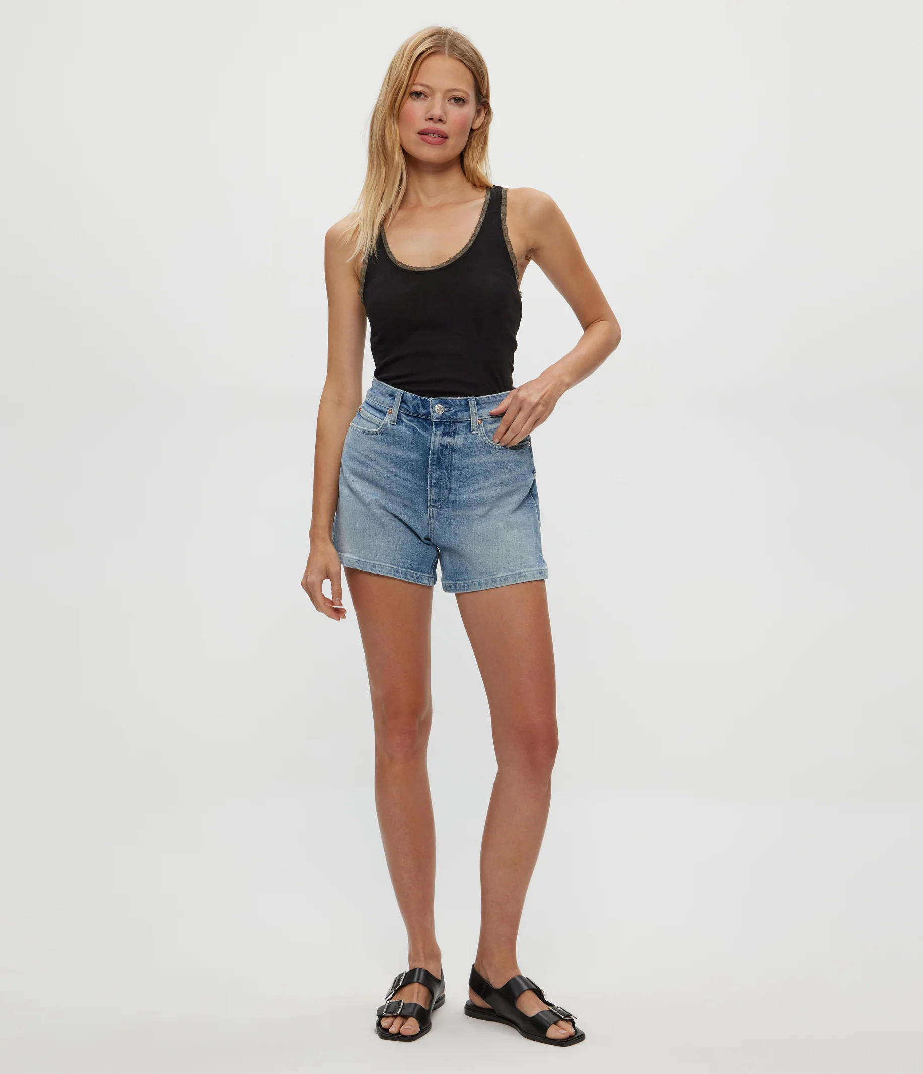 Miley Supima Rib Lace Tank - Image 25