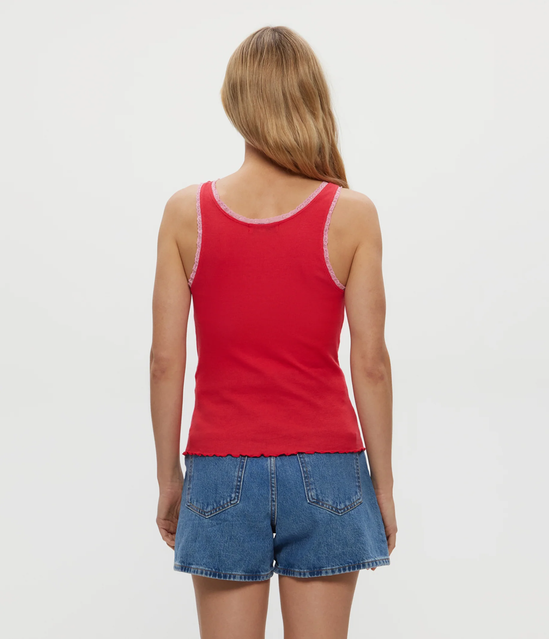 Miley Supima Rib Lace Tank - Image 4