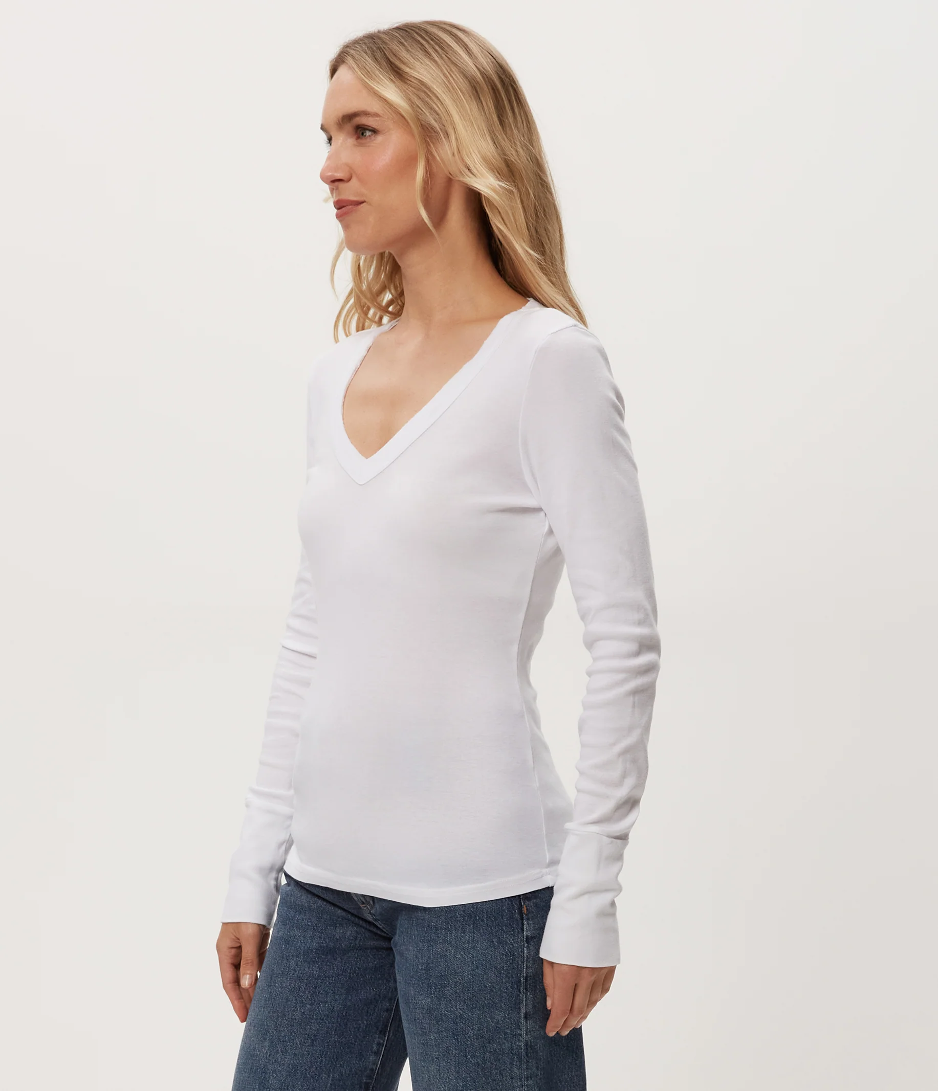 Molly Supima V-Neck Tee - Image 11