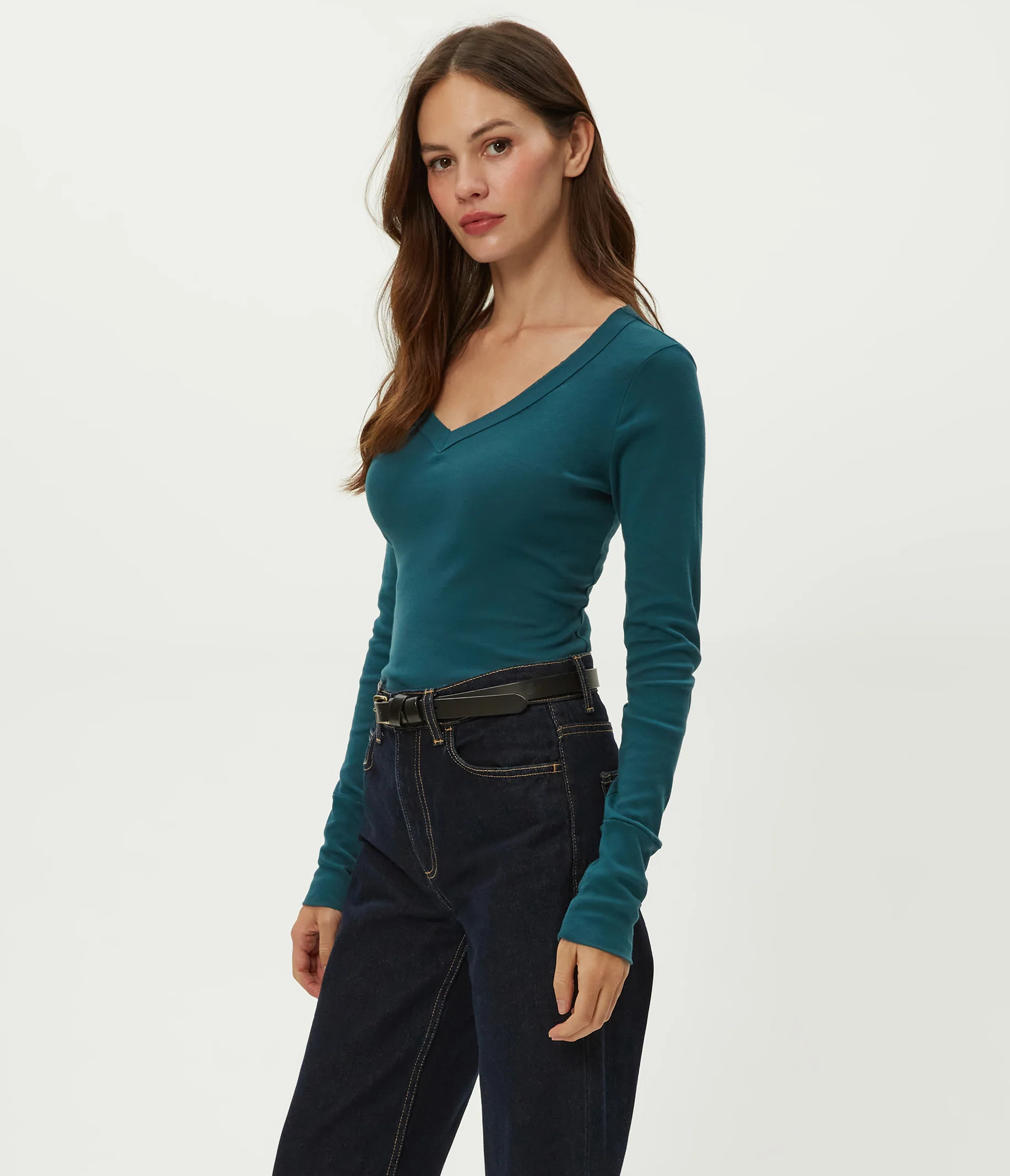 Molly Supima V-Neck Tee - Image 15