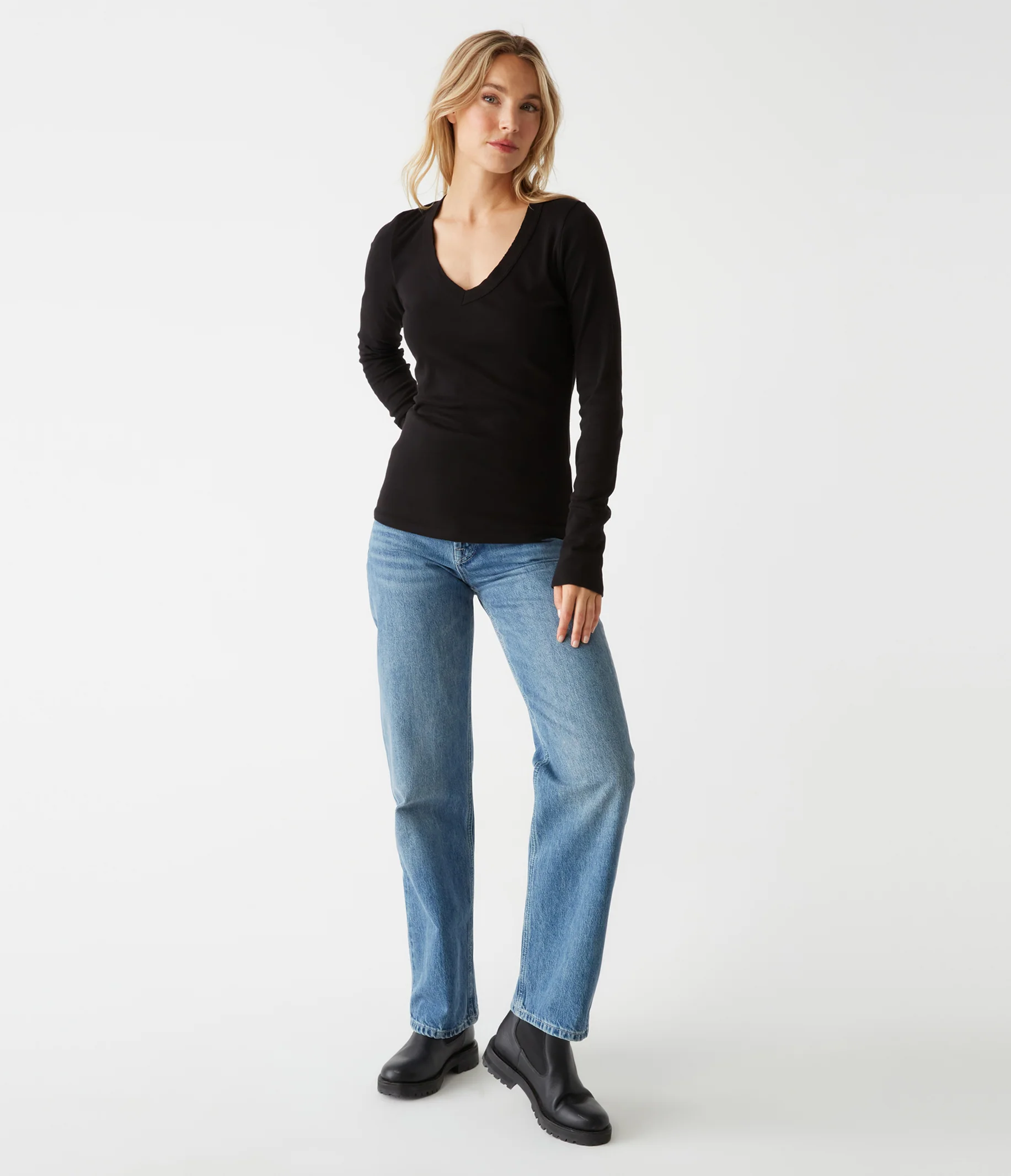 Molly Supima V-Neck Tee - Image 22