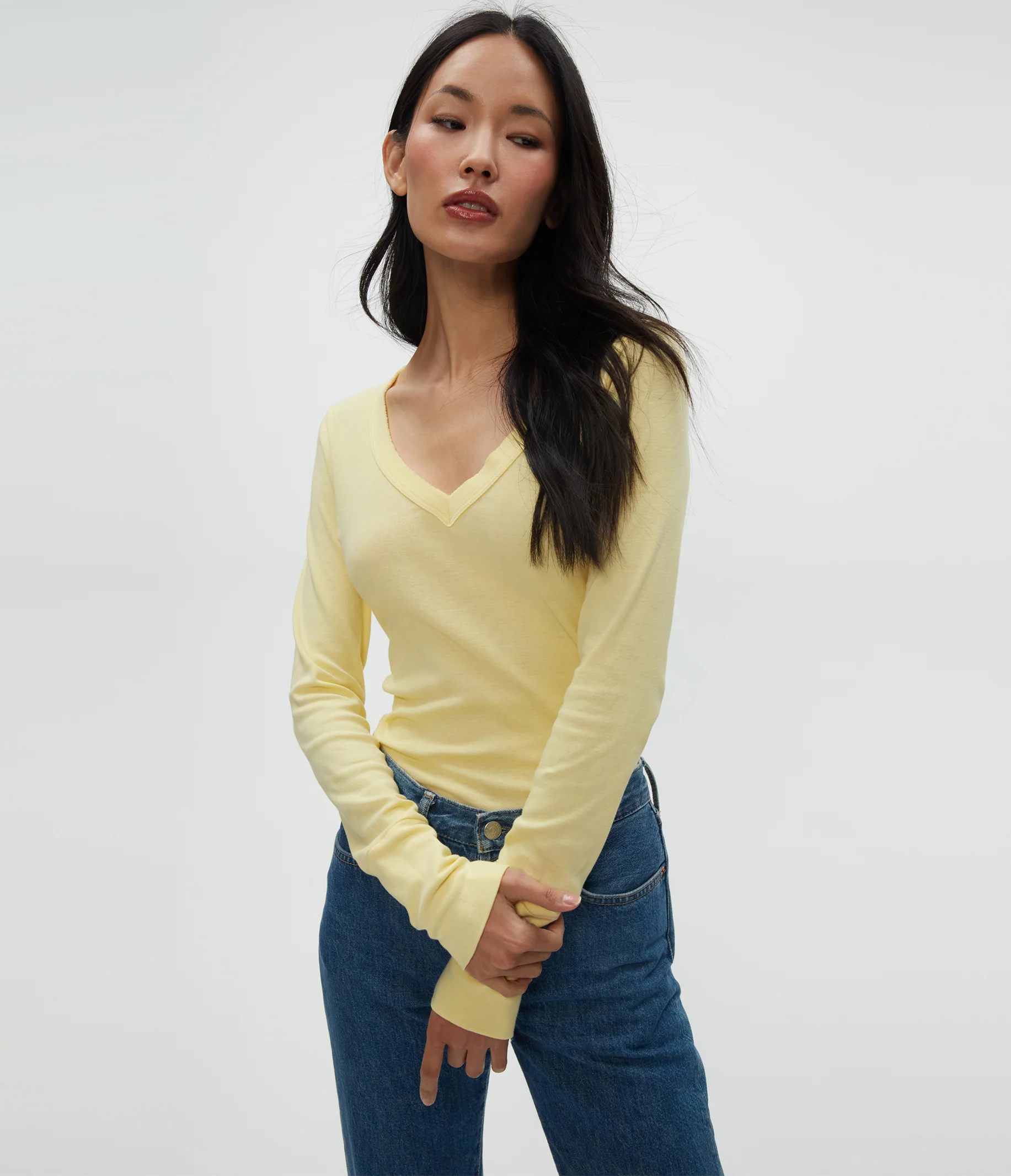 Molly Supima V-Neck Tee - Image 29