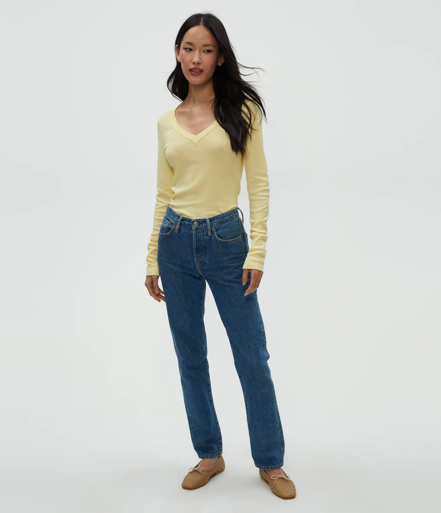 Molly Supima V-Neck Tee - Image 30