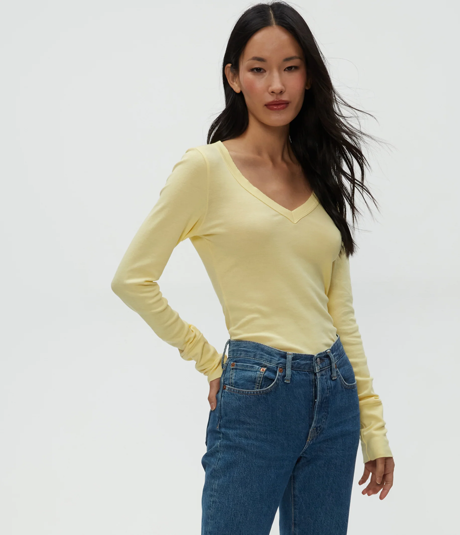 Molly Supima V-Neck Tee - Image 31