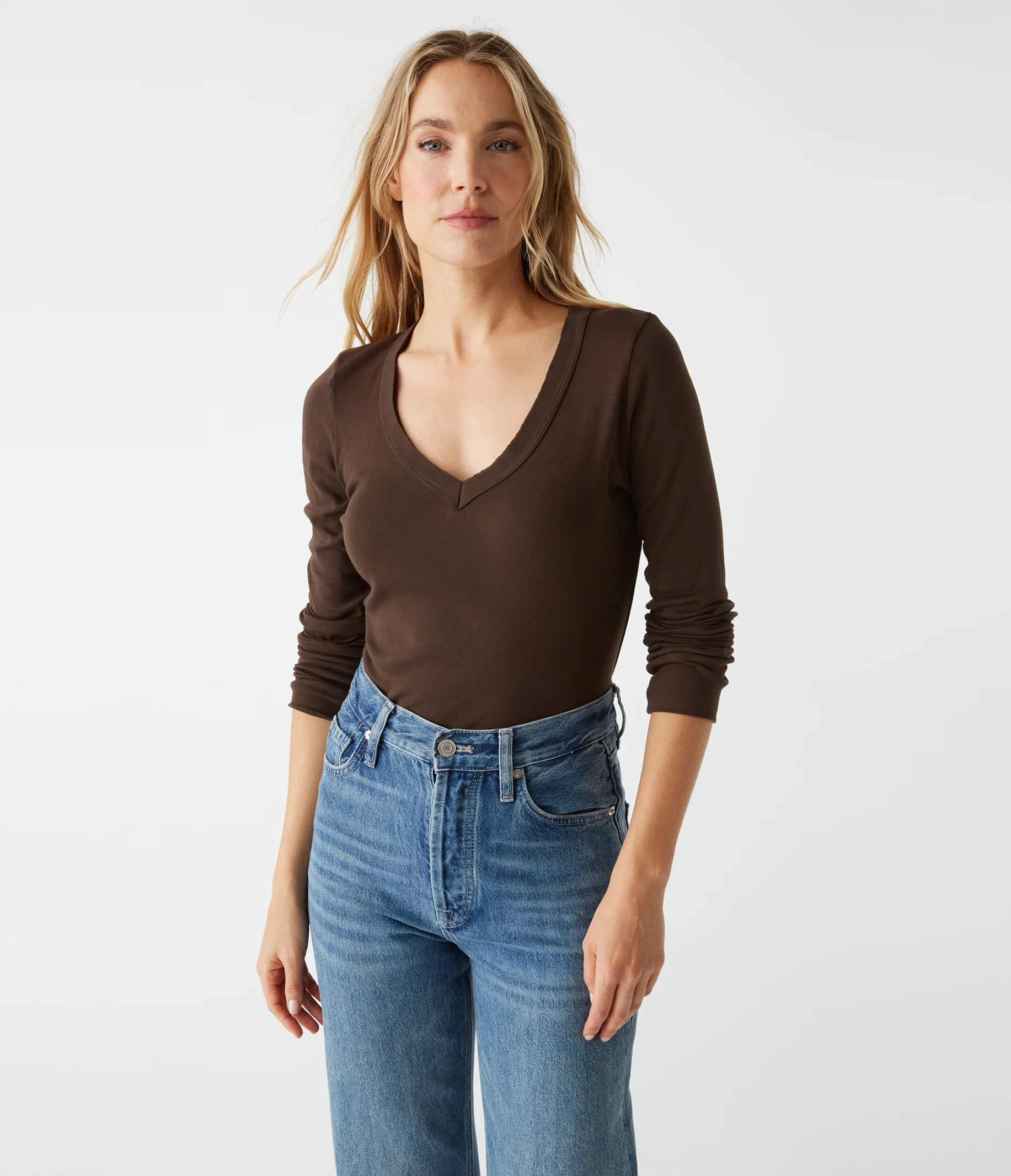 Molly Supima V-Neck Tee - Image 33