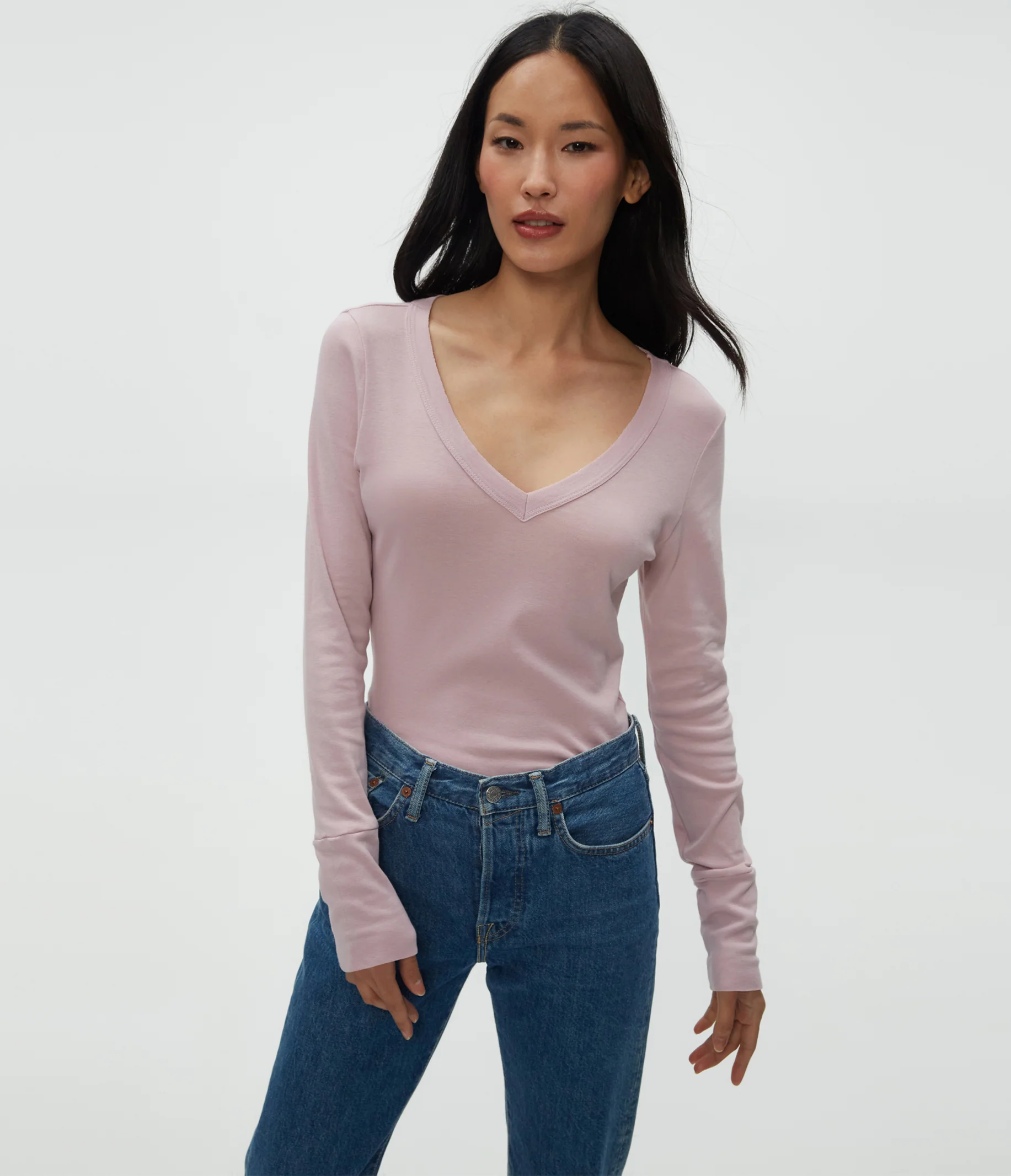 Molly Supima V-Neck Tee - Image 37