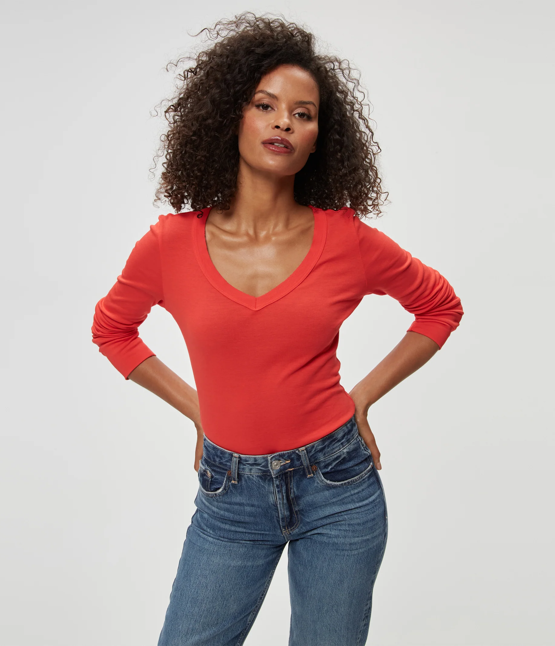 Molly Supima V-Neck Tee - Image 41