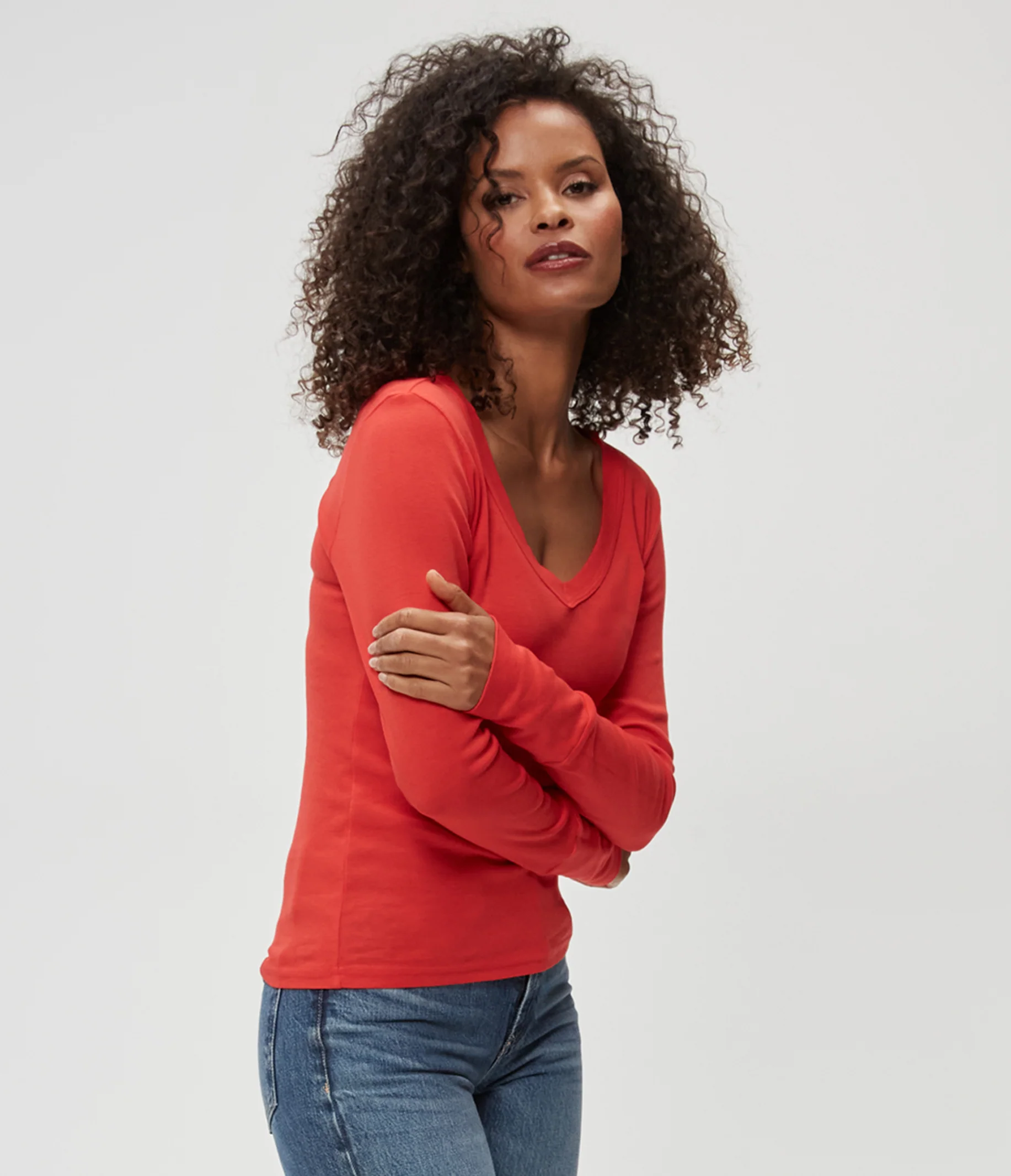 Molly Supima V-Neck Tee - Image 43