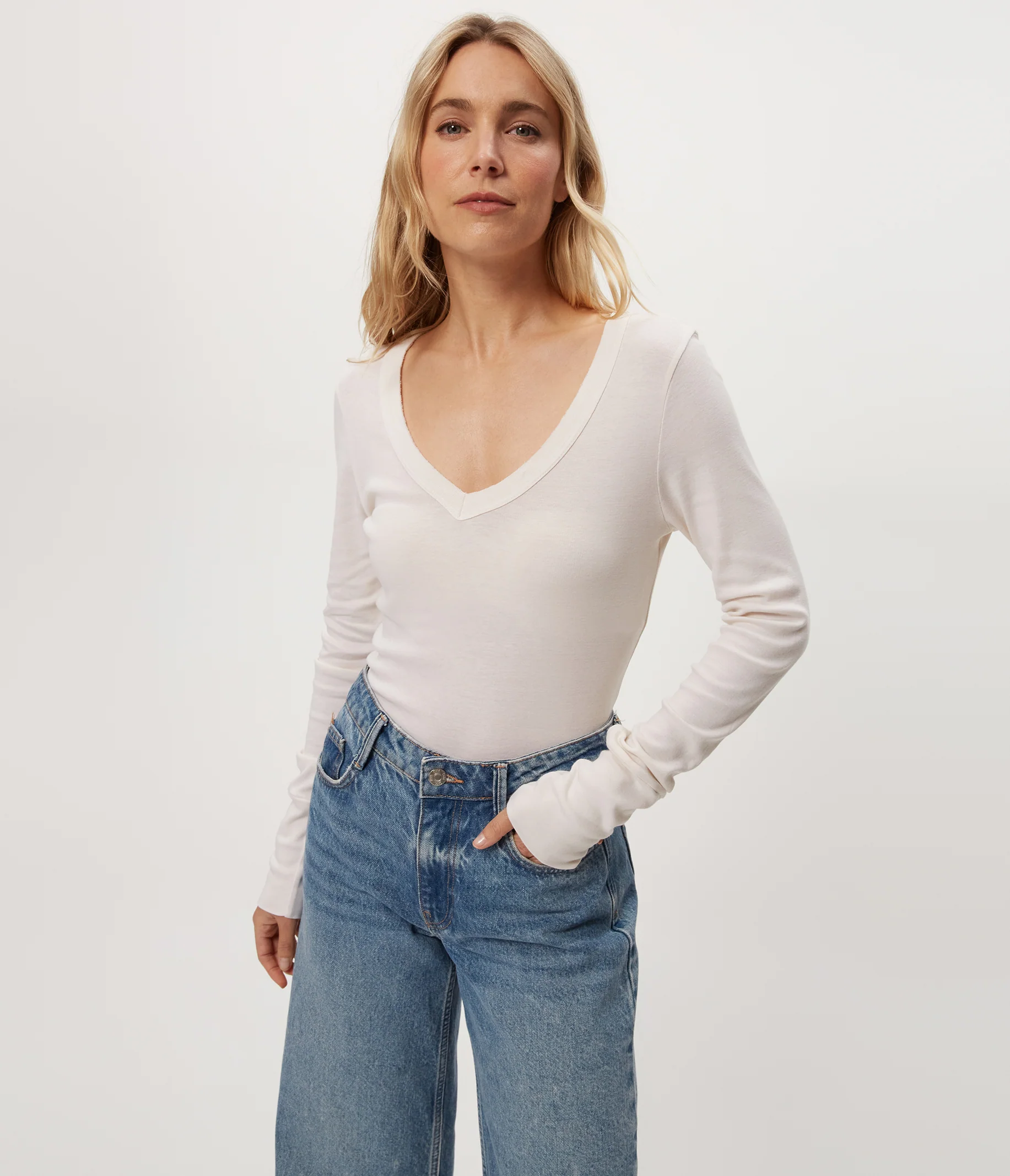 Molly Supima V-Neck Tee - Image 5