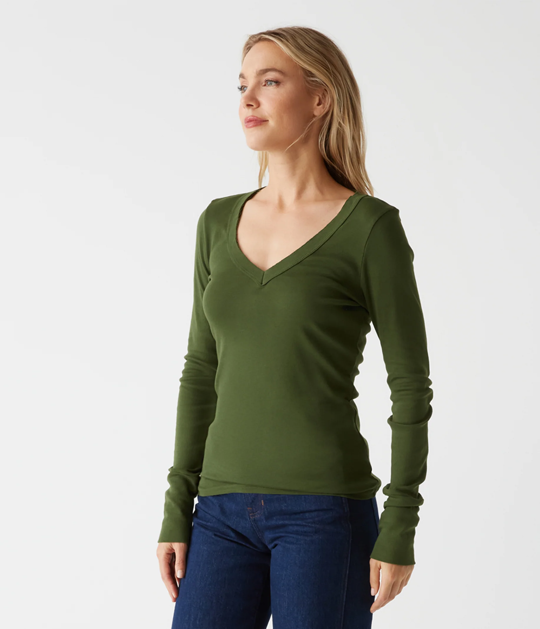 Molly Supima V-Neck Tee - Image 51