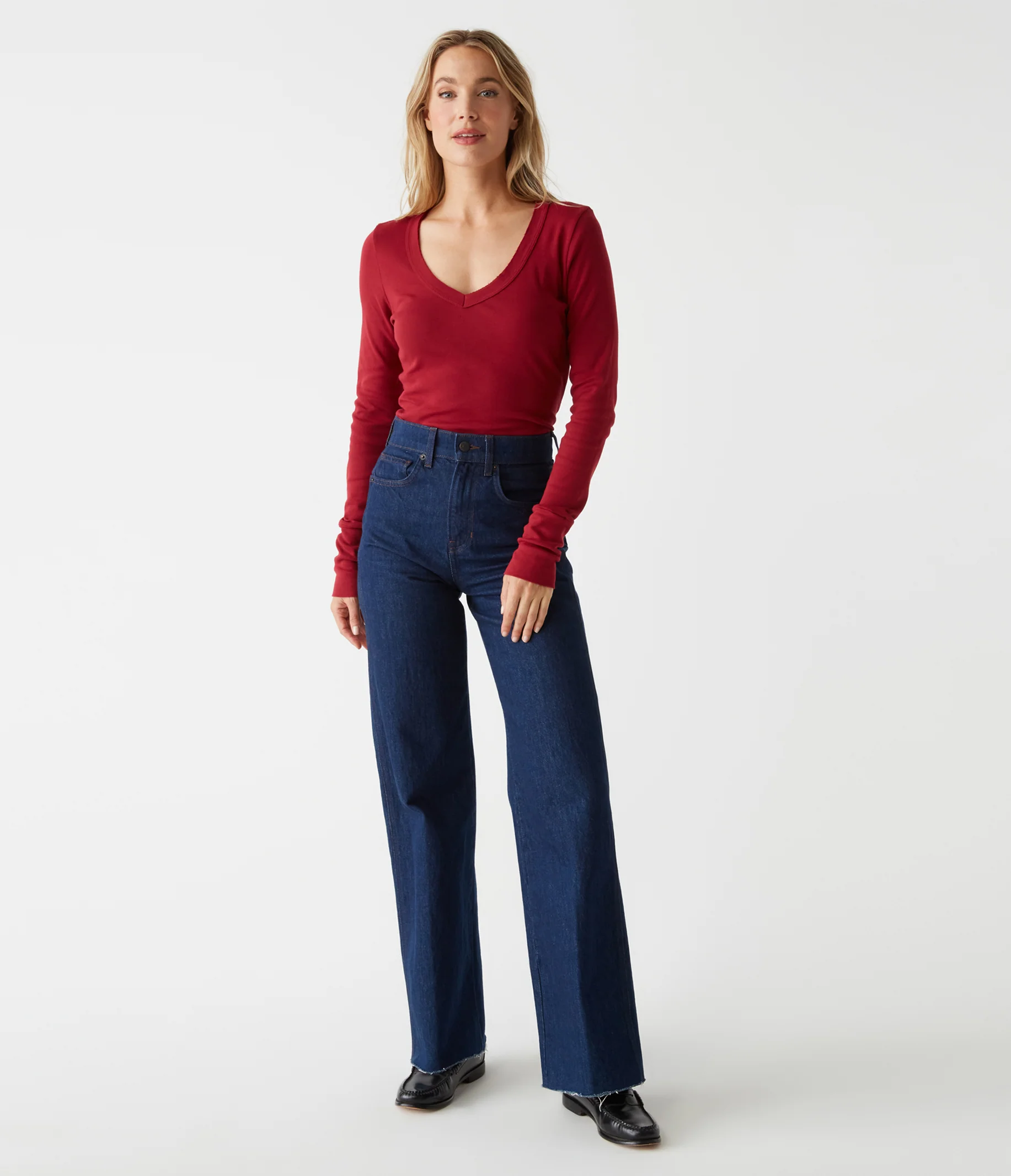 Molly Supima V-Neck Tee - Image 54