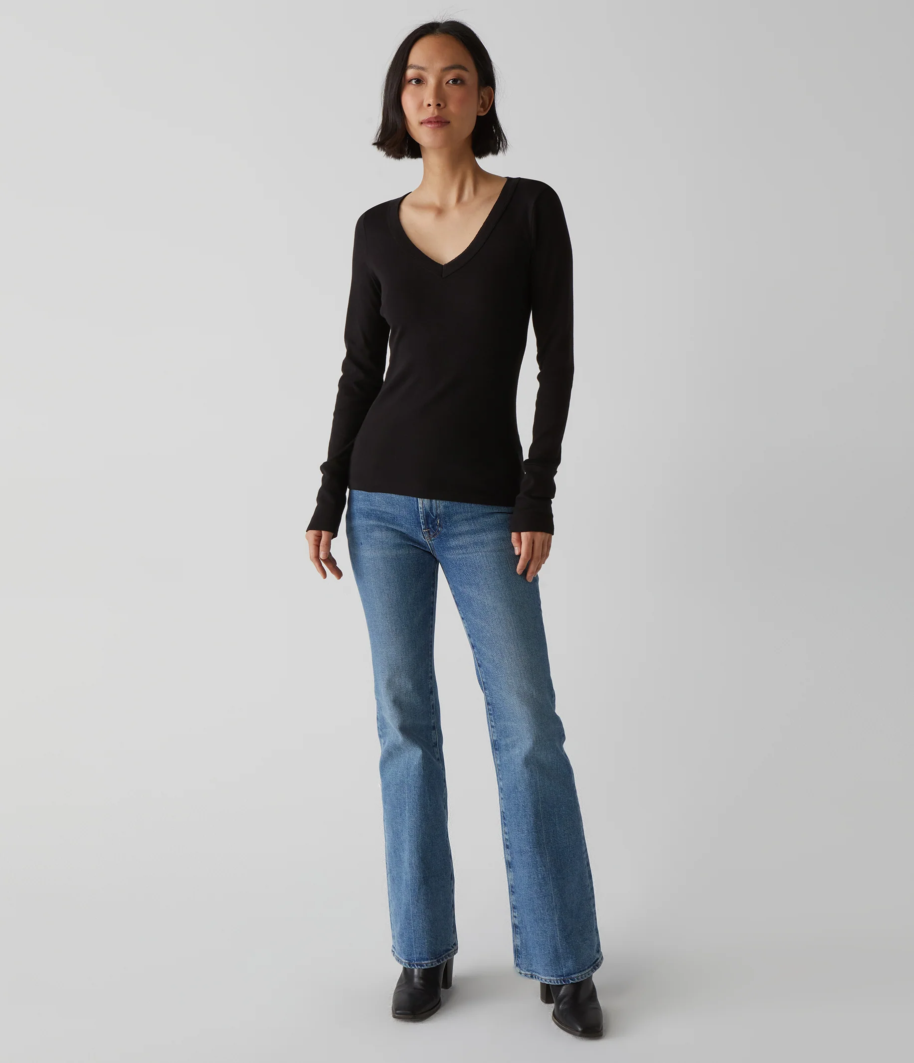 Molly Supima V-Neck Tee - Image 58