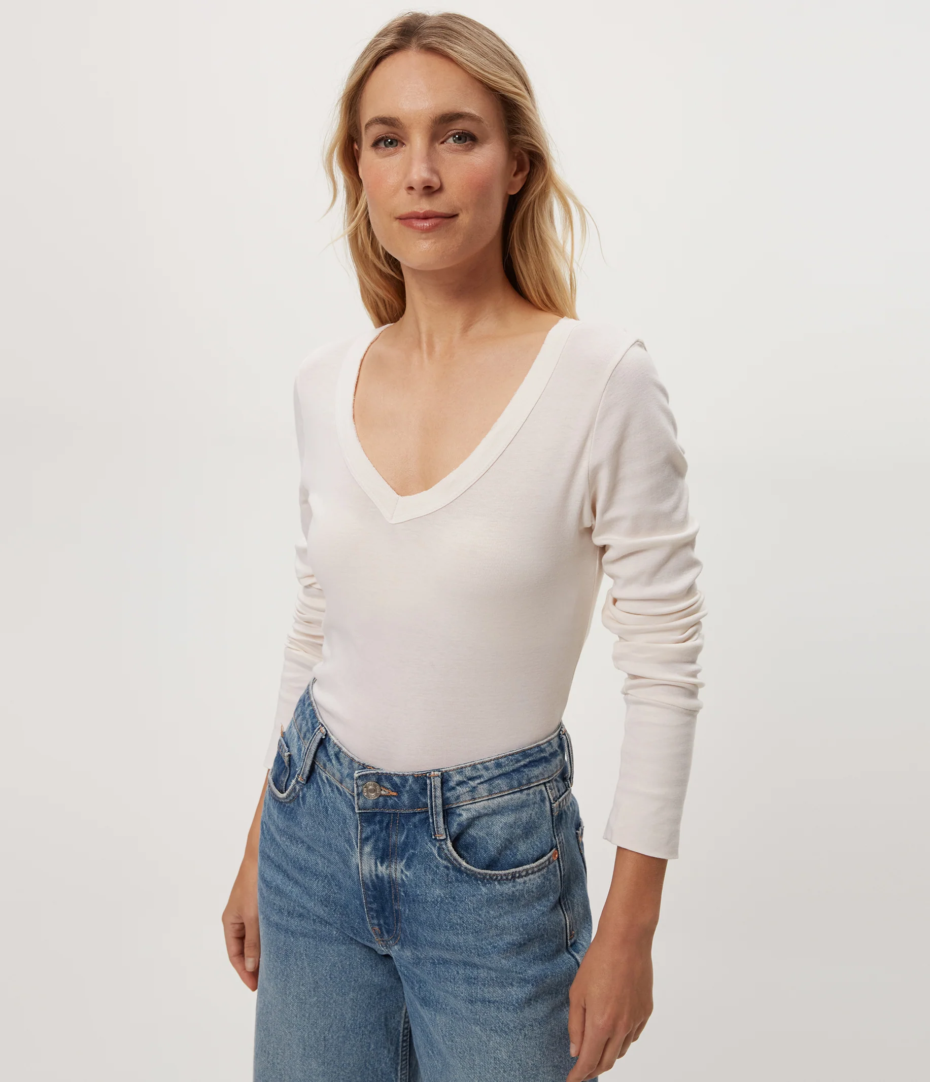 Molly Supima V-Neck Tee - Image 6