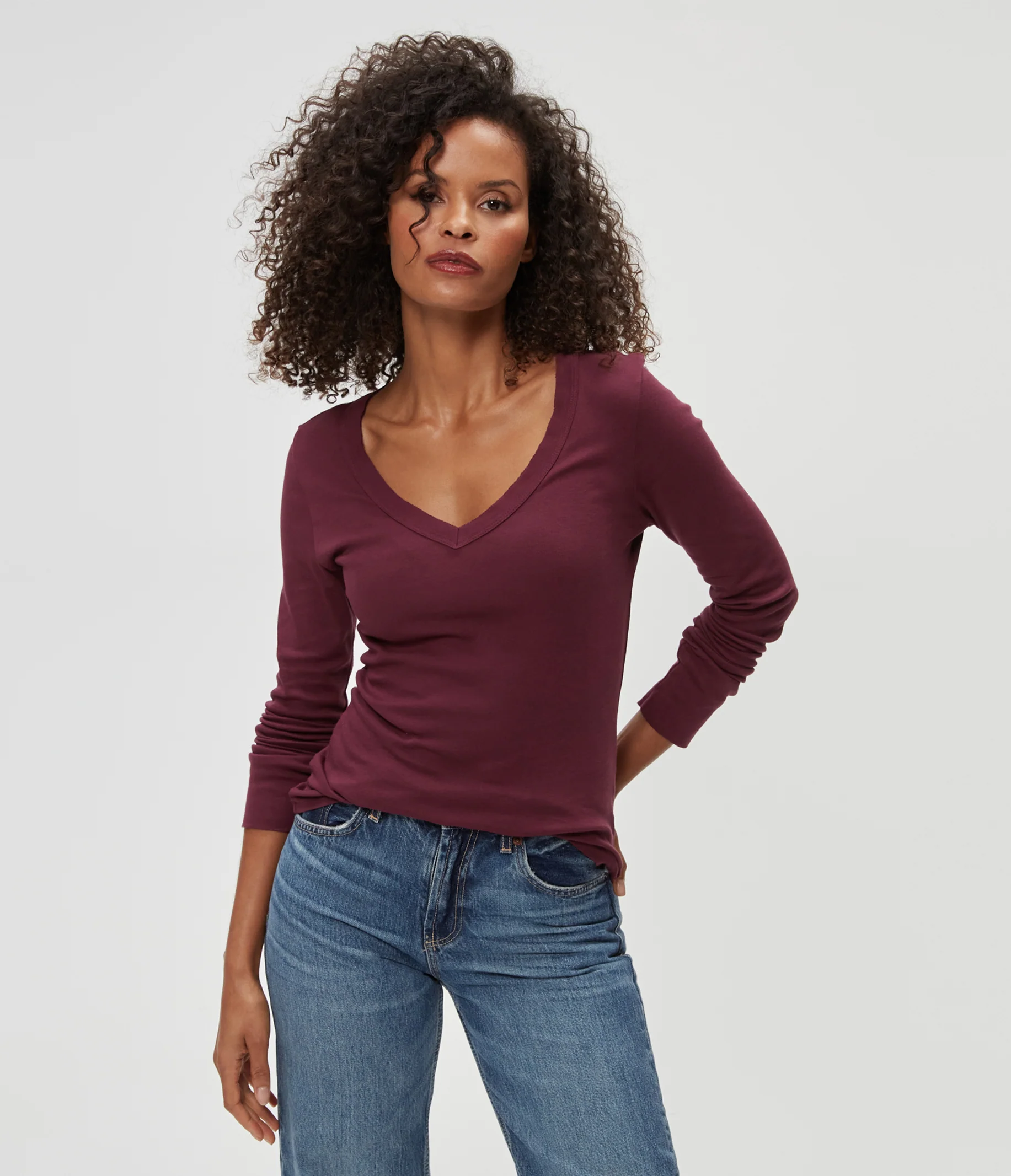 Molly Supima V-Neck Tee - Image 61