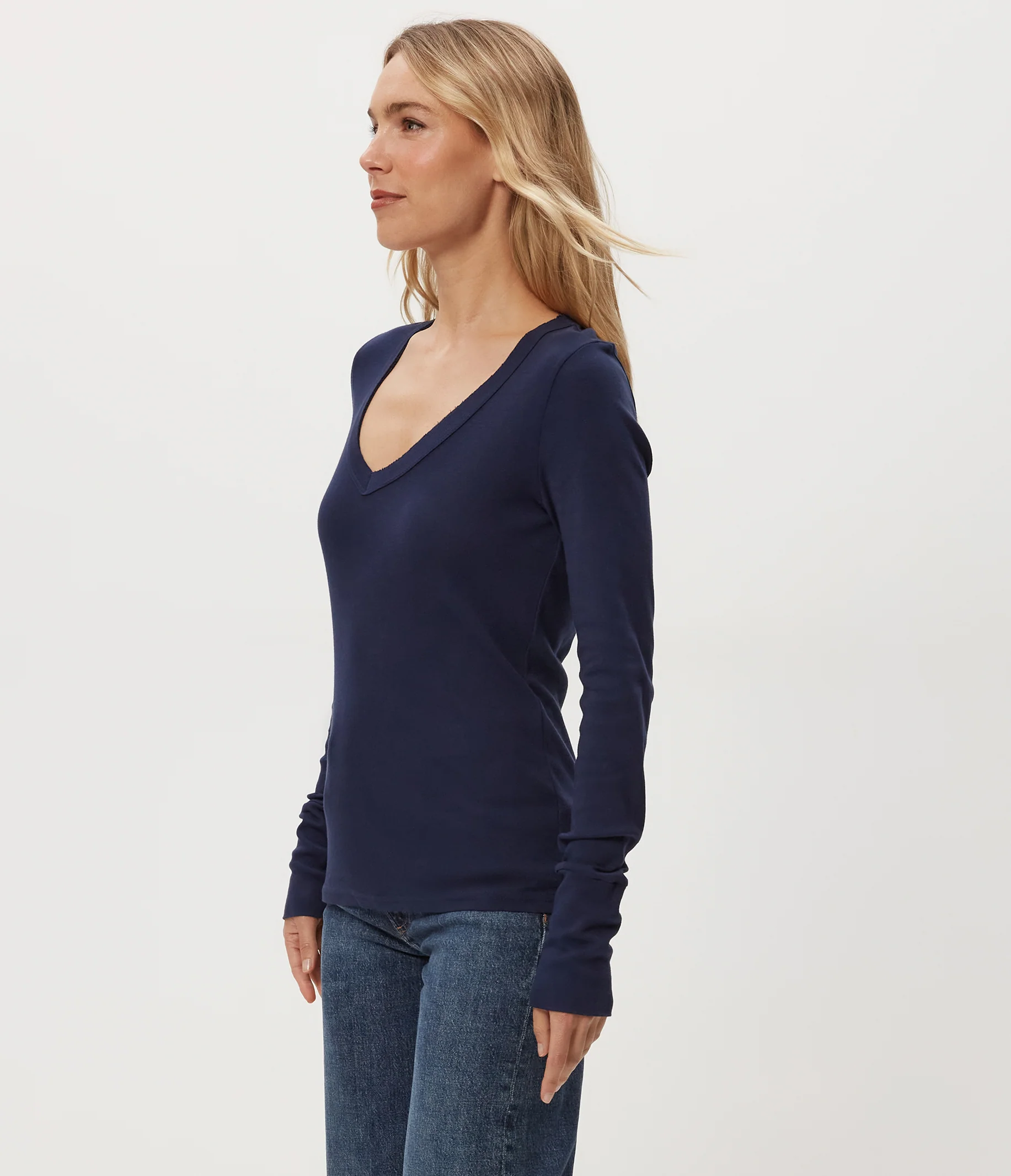 Molly Supima V-Neck Tee - Image 67